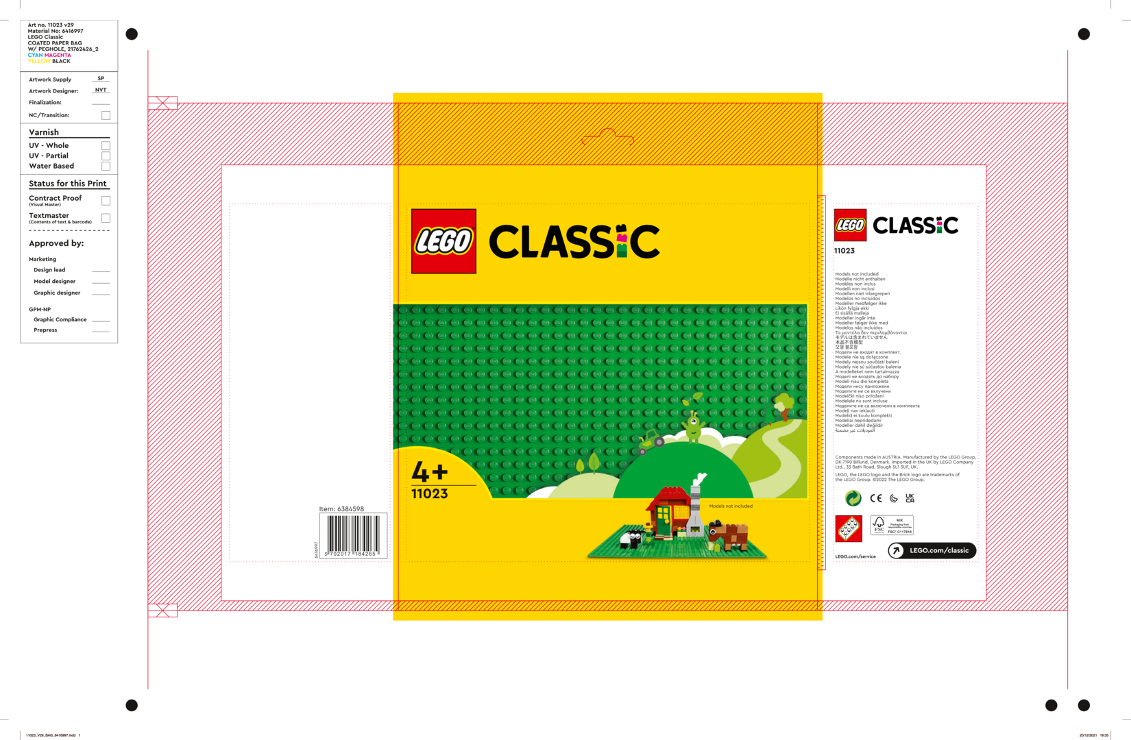 Lego Classic 11023 Yeşil Plaka 4+ Yaş 1 Parça