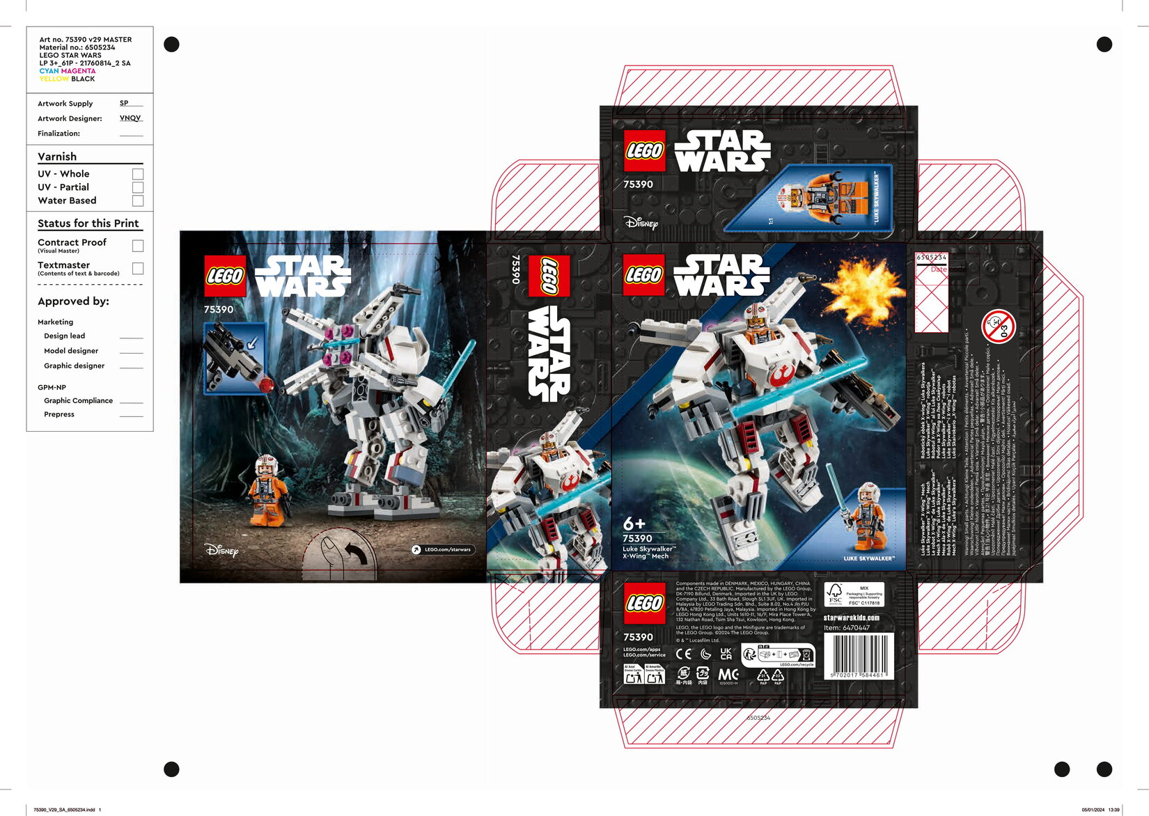 Lego 75390 Star Wars Luke Skywalker X-Wing Robotu