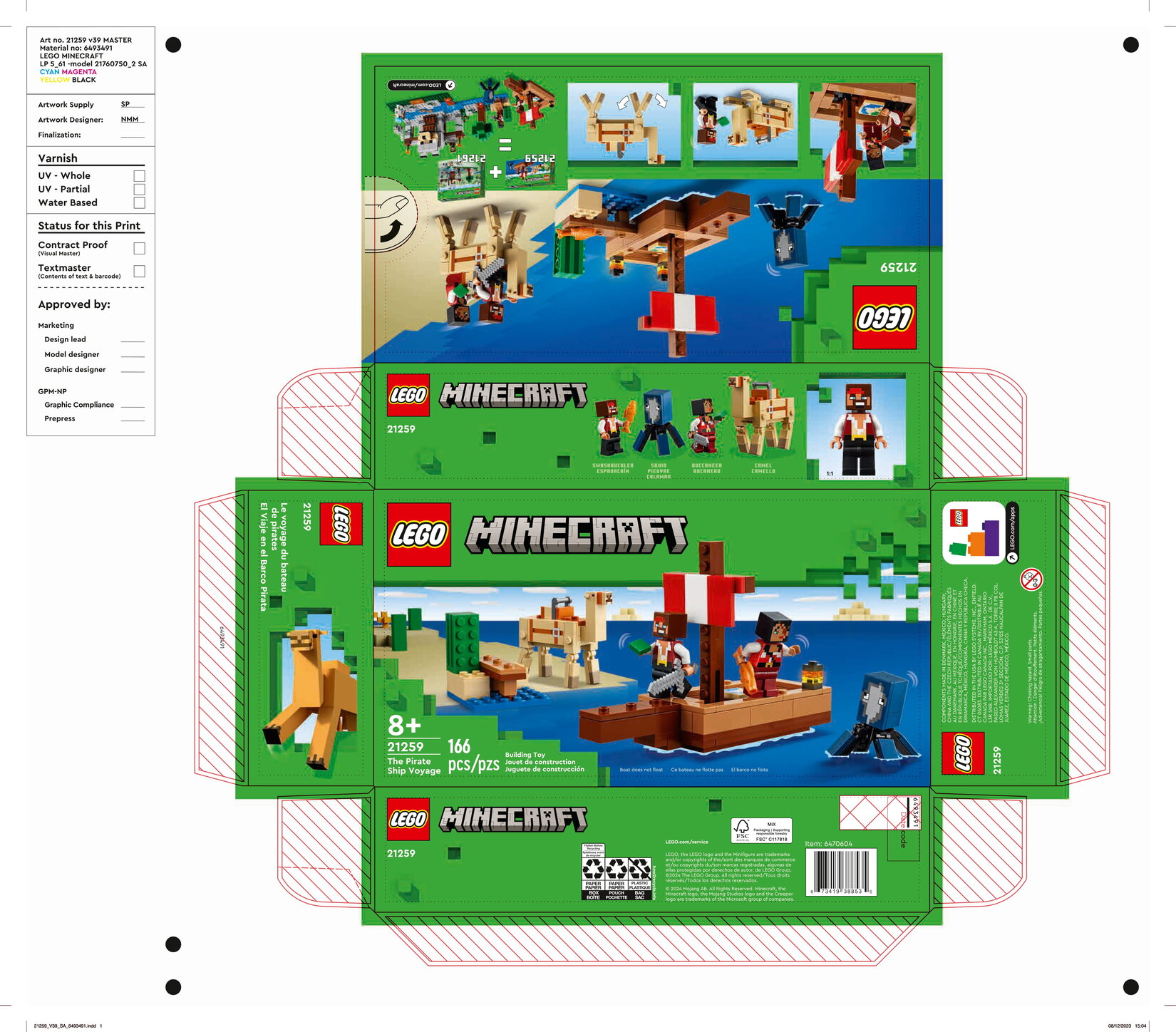 玩具 LEGO® Minecraft® Korsan Gemisi Yolculuğu 21259 - 8 Yaş & Fiyatı