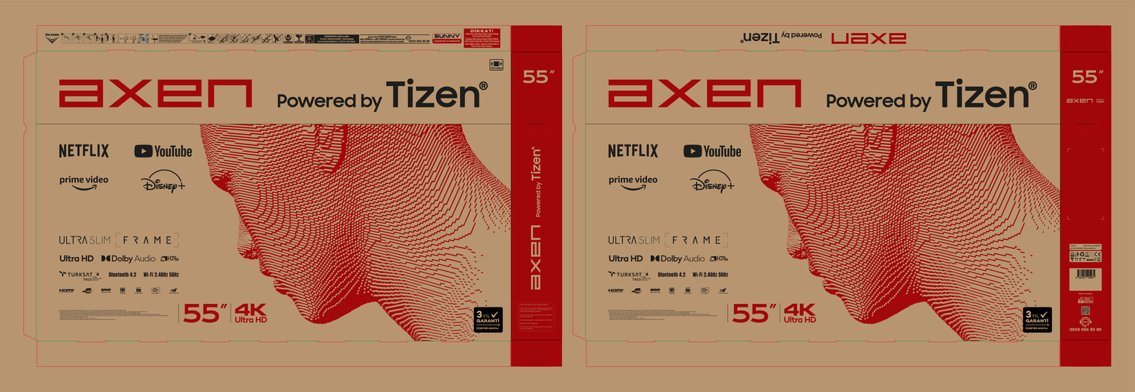 Axen AX55FMN501-A-0256 139 Ekran 4K UHD Tizen Tv