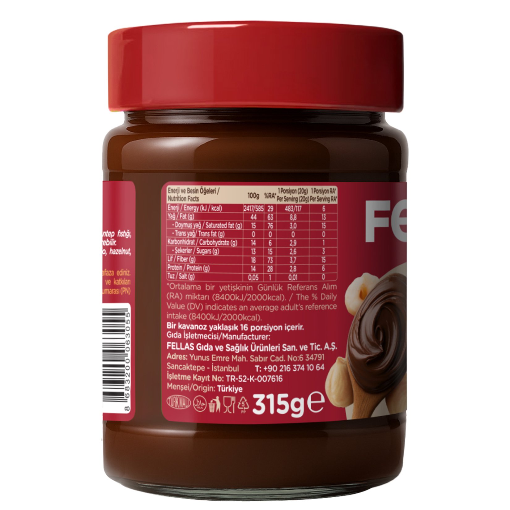 Fellas Kakaolu Fındık Kreması 315 G - Görsel 2