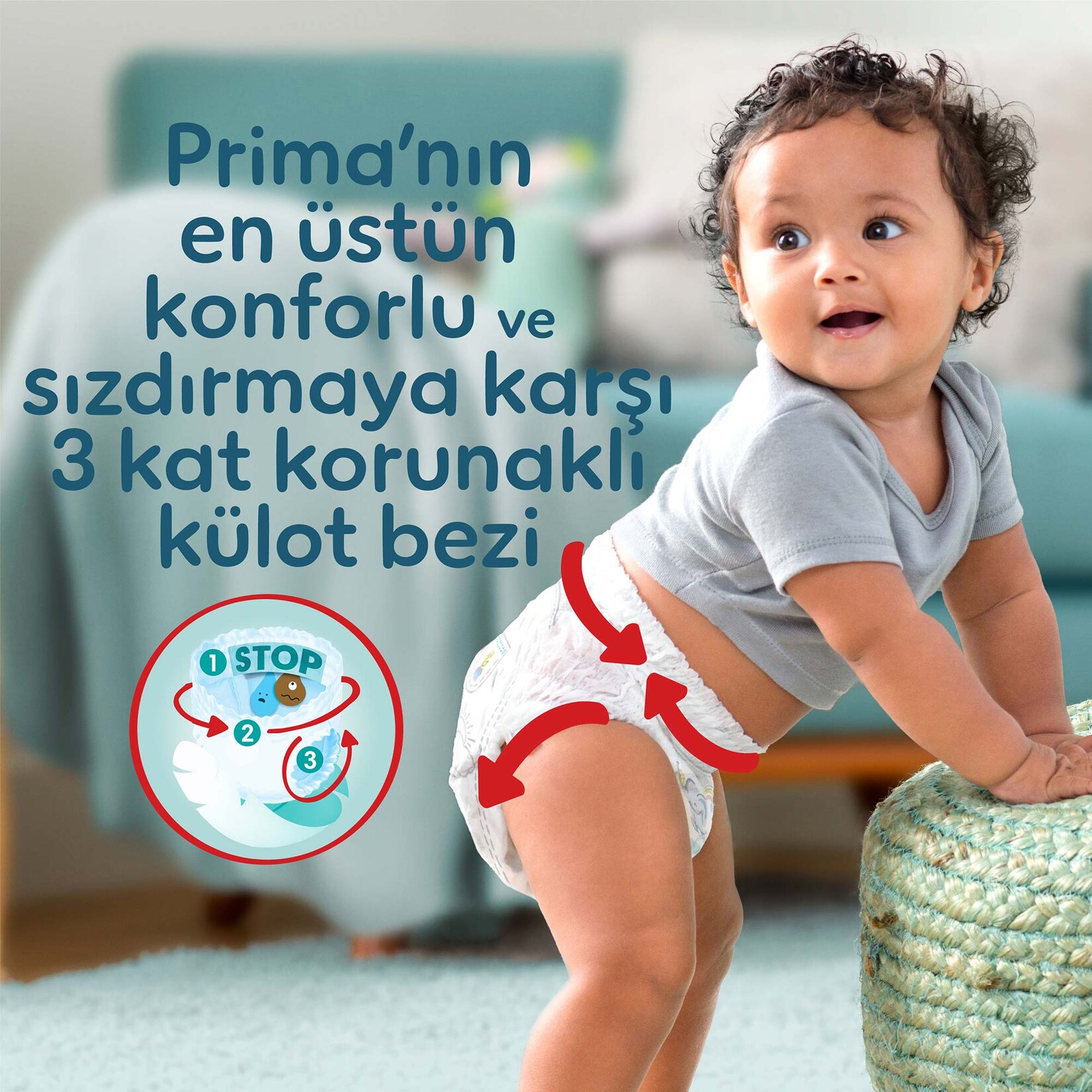 Prima Külot Bebek Bezi Premium Care 4 Numara 44'lü 9-15 kg - Görsel 2