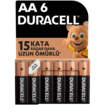Duracell Alkalin AA Kalem Pil 1,5 V (LR6 / MN1500) 6'lı Paket - Görsel 1