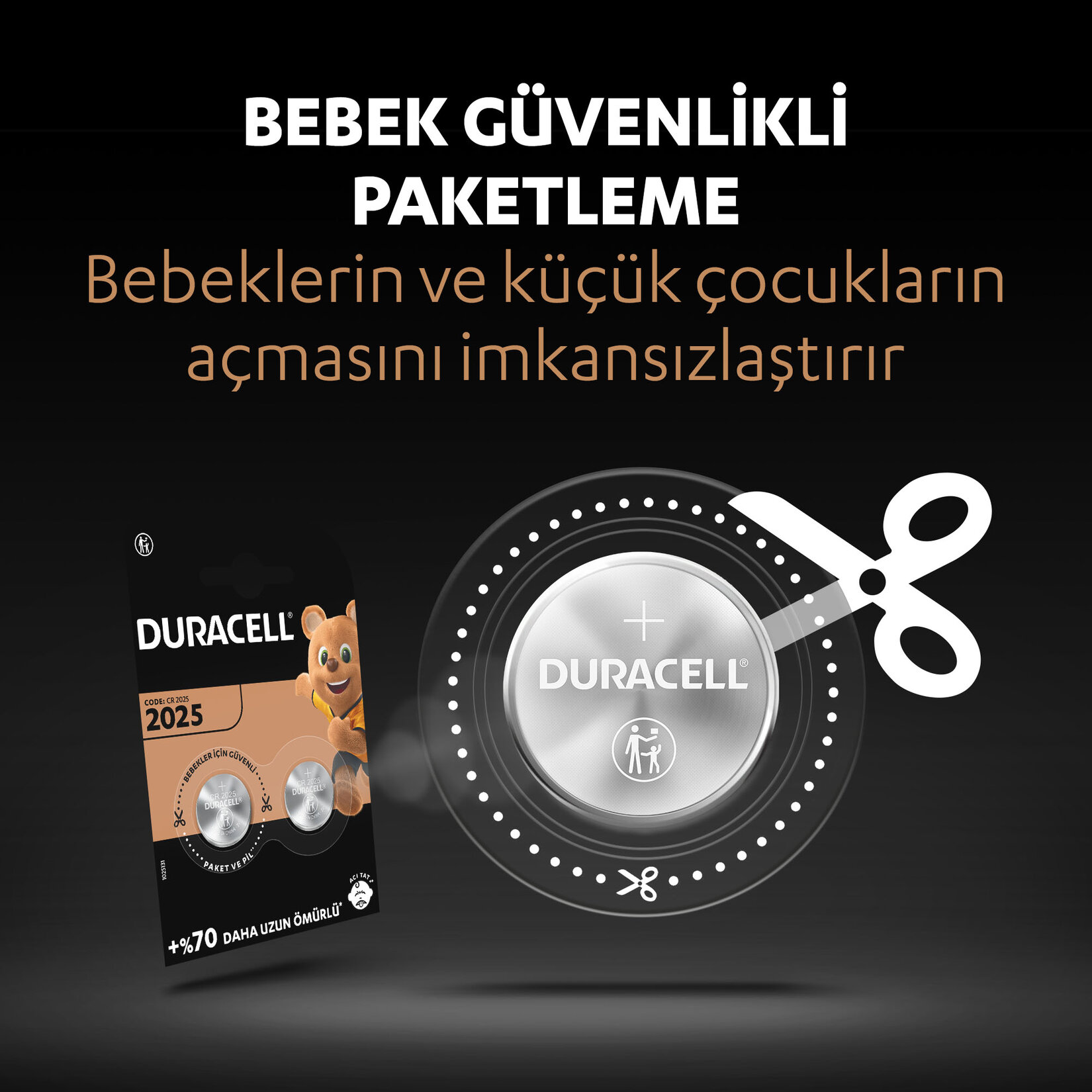 Duracell Özel 2025 Lityum Düğme Pil 3V (CR2025) 2’li Paket - Görsel 4