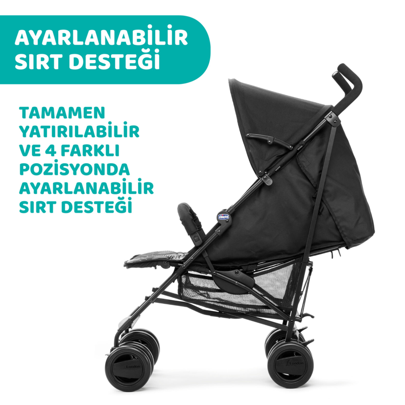Chicco London Up Baston Bebek Arabası - Görsel 2