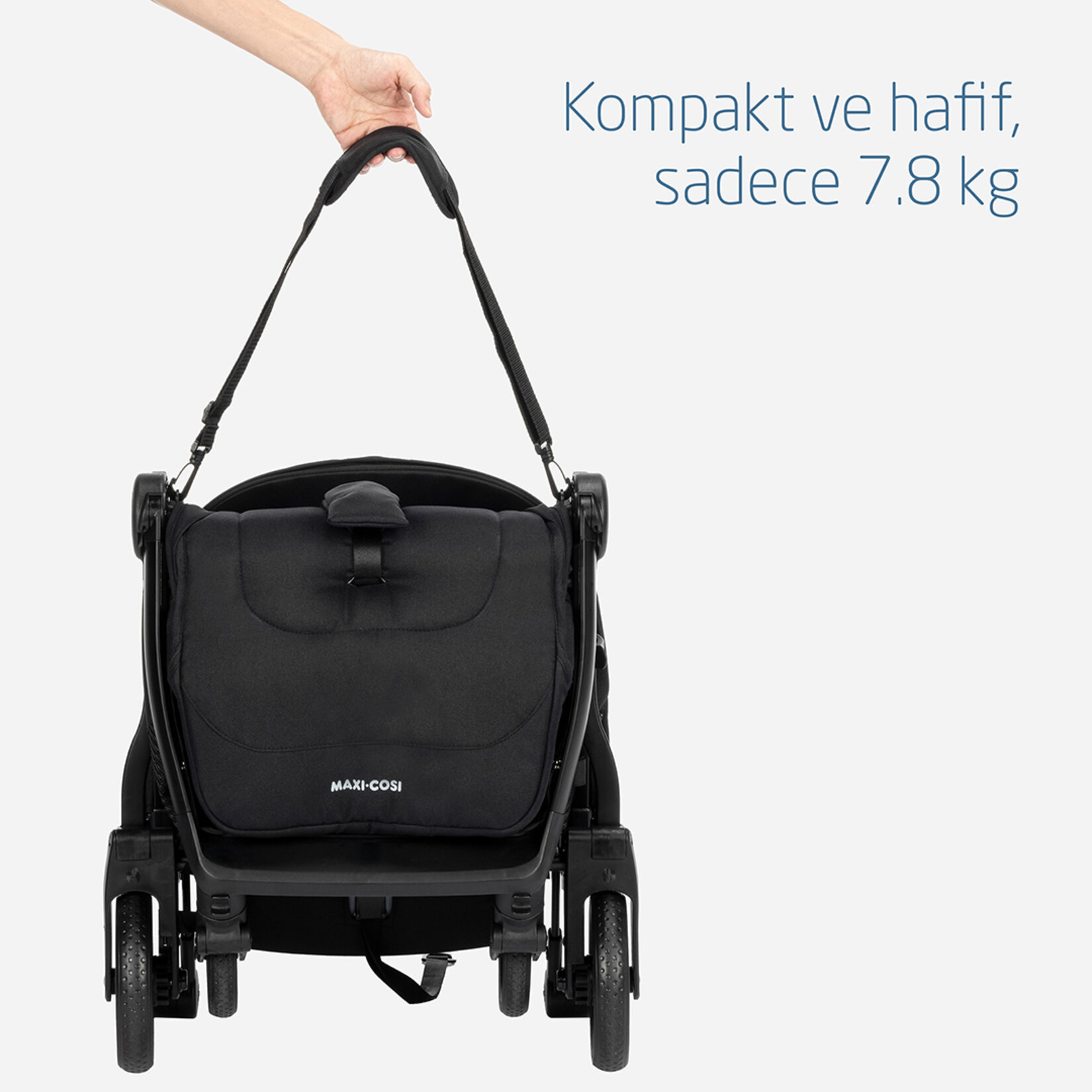 Maxi-Cosi Eva Bebek Arabası Essential Black - Görsel 3