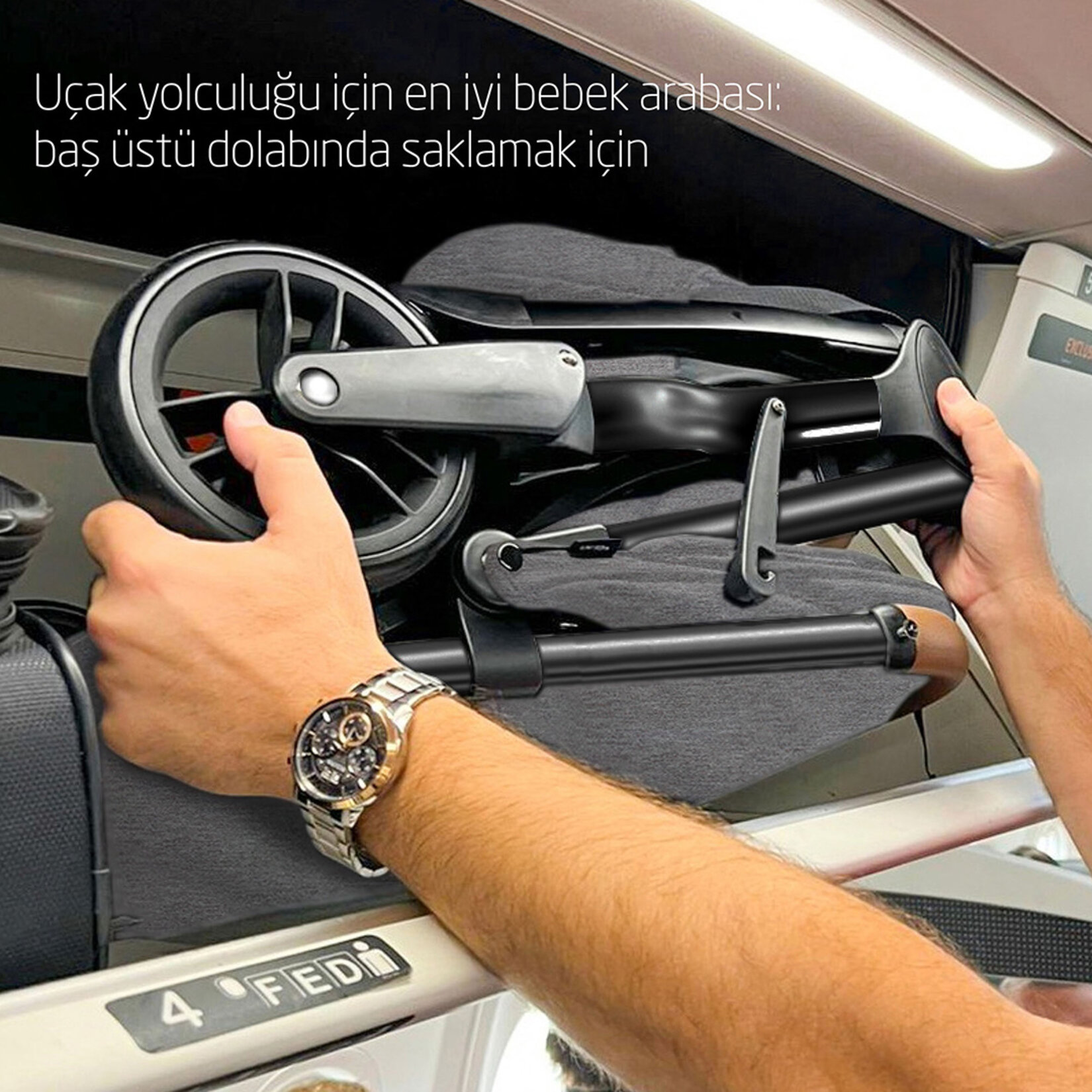 Maxi-Cosi Eva Bebek Arabası Essential Black - Görsel 5