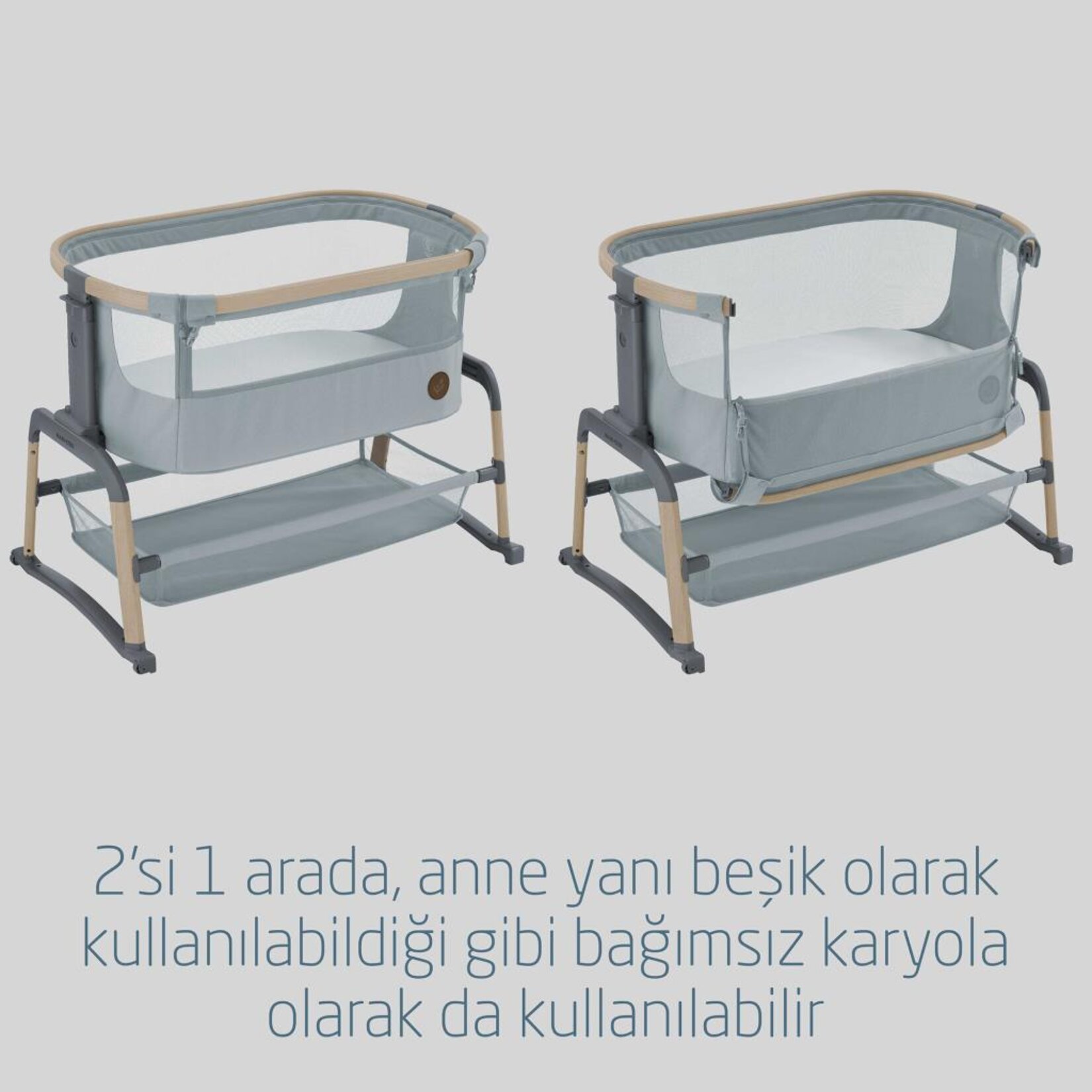 Maxi-Cosi Iora Air Anne Yanı Beşik Beyond Grey - Görsel 3