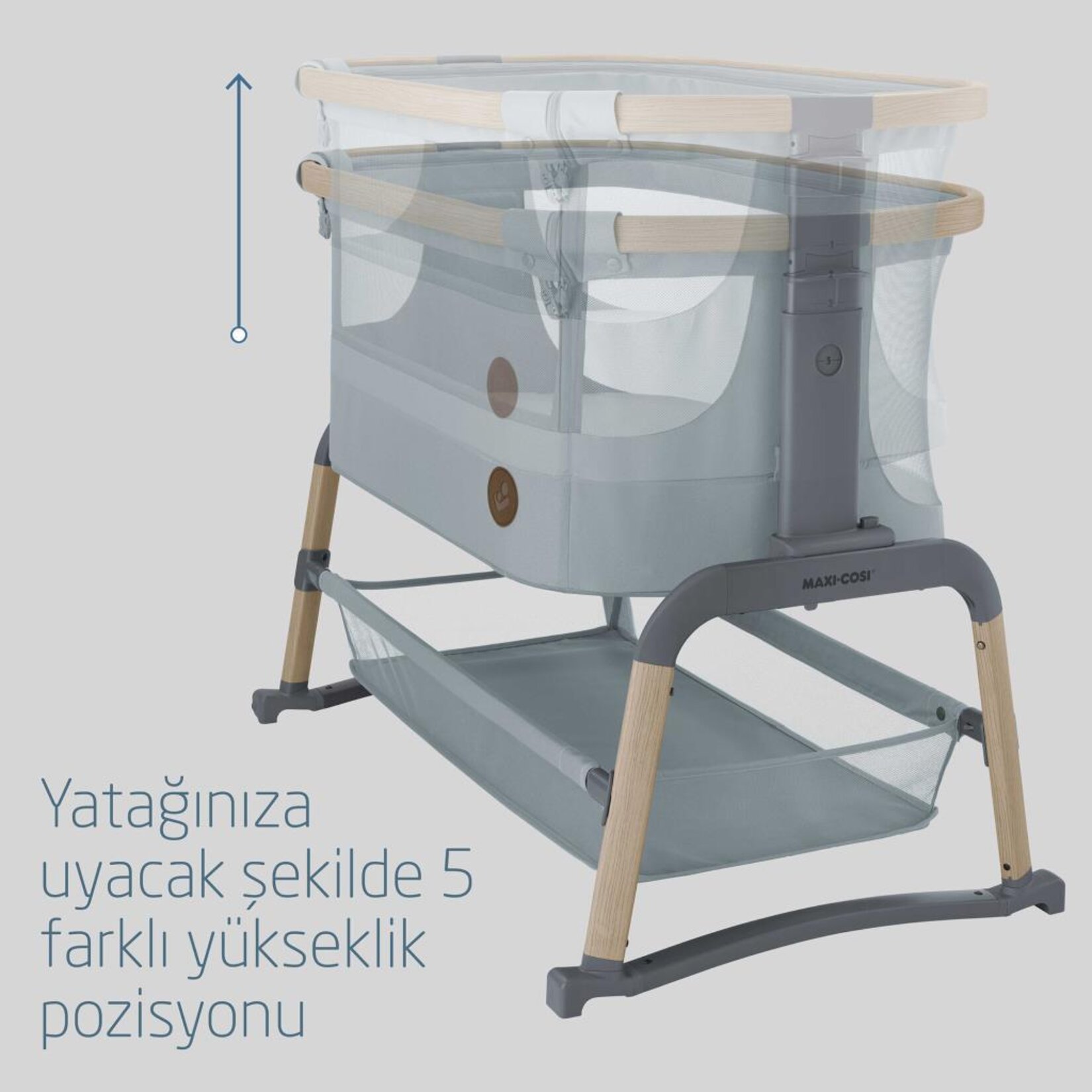 Maxi-Cosi Iora Air Anne Yanı Beşik Beyond Grey - Görsel 4