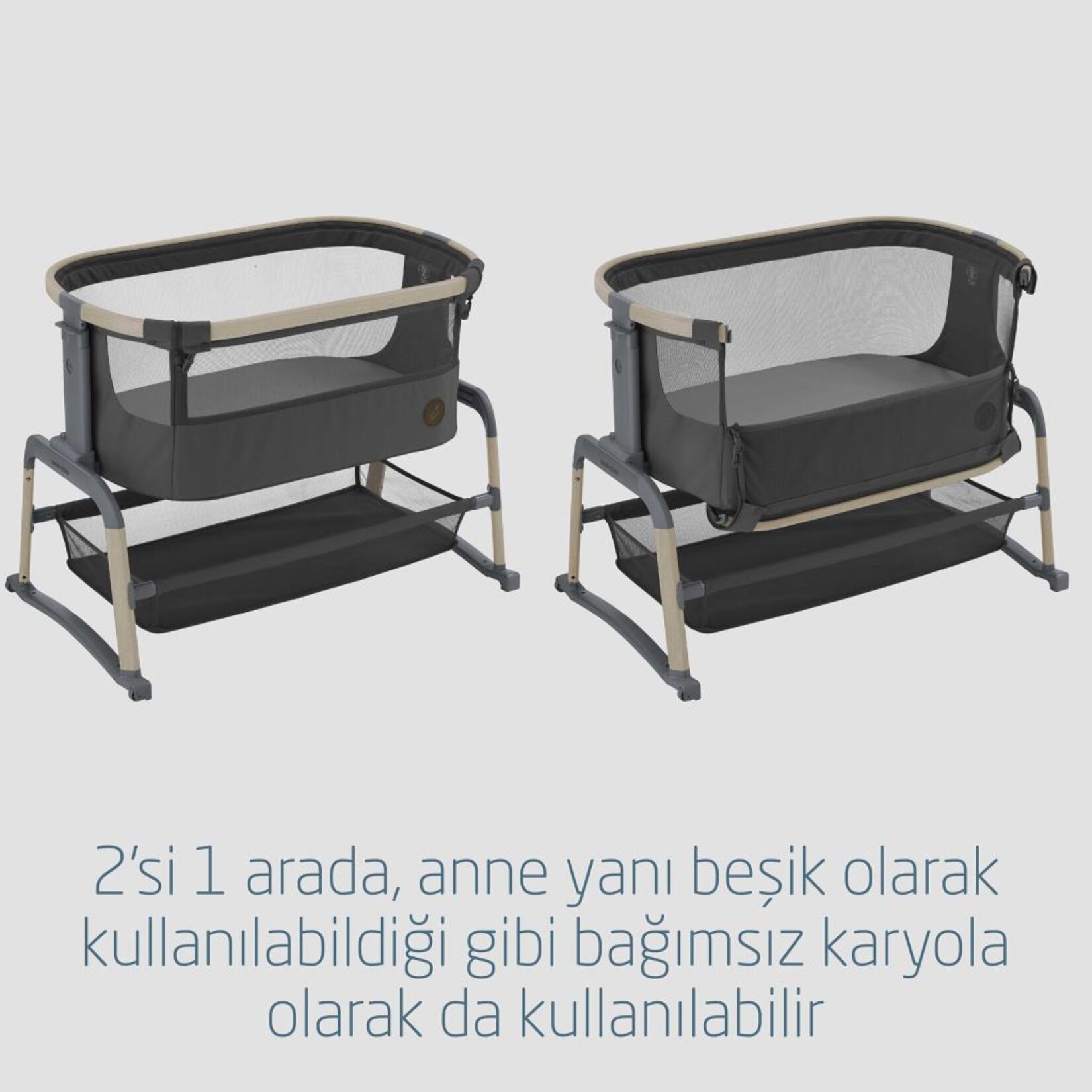 Maxi-Cosi Iora Air Anne Yanı Beşik Beyond Graphite - Görsel 3