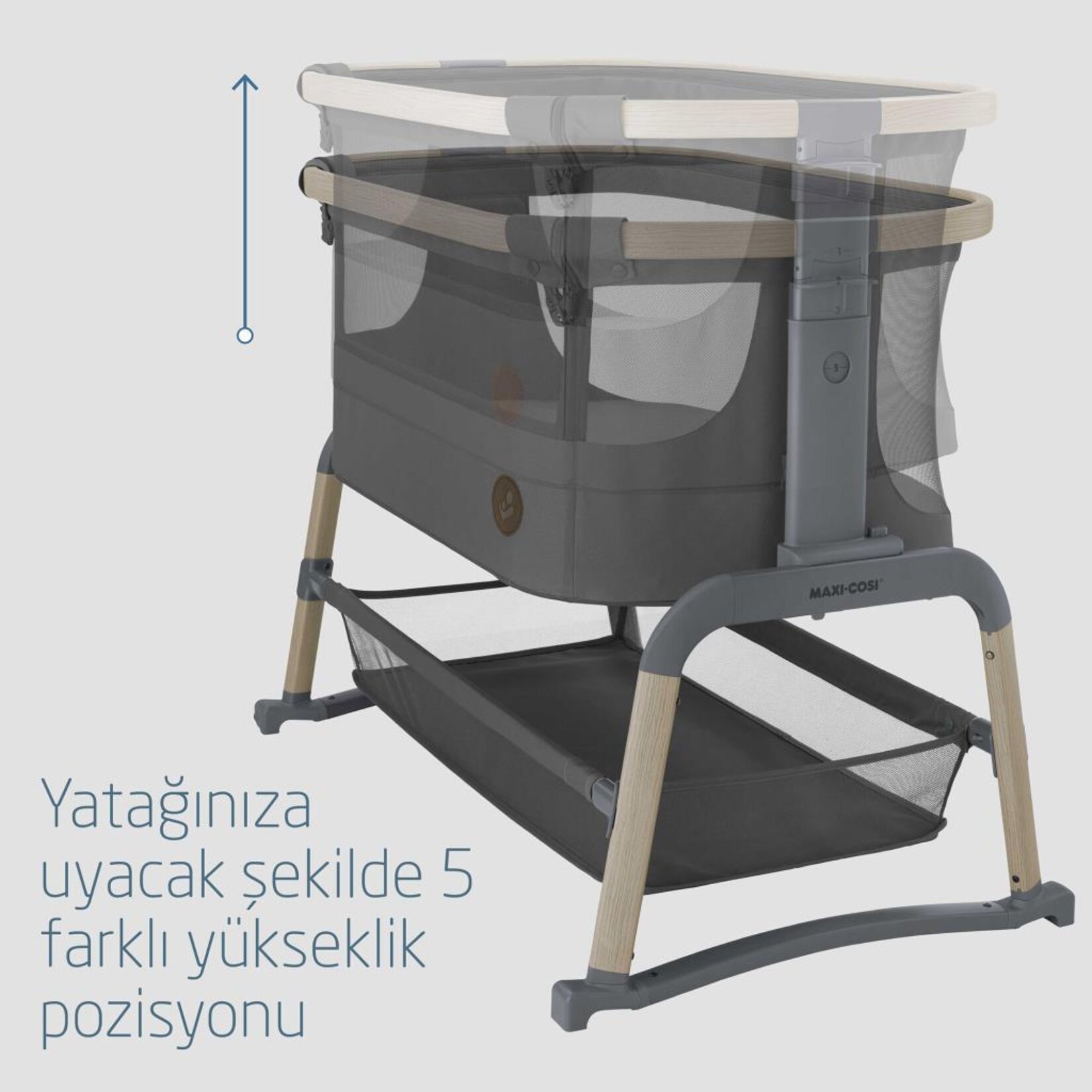 Maxi-Cosi Iora Air Anne Yanı Beşik Beyond Graphite - Görsel 4