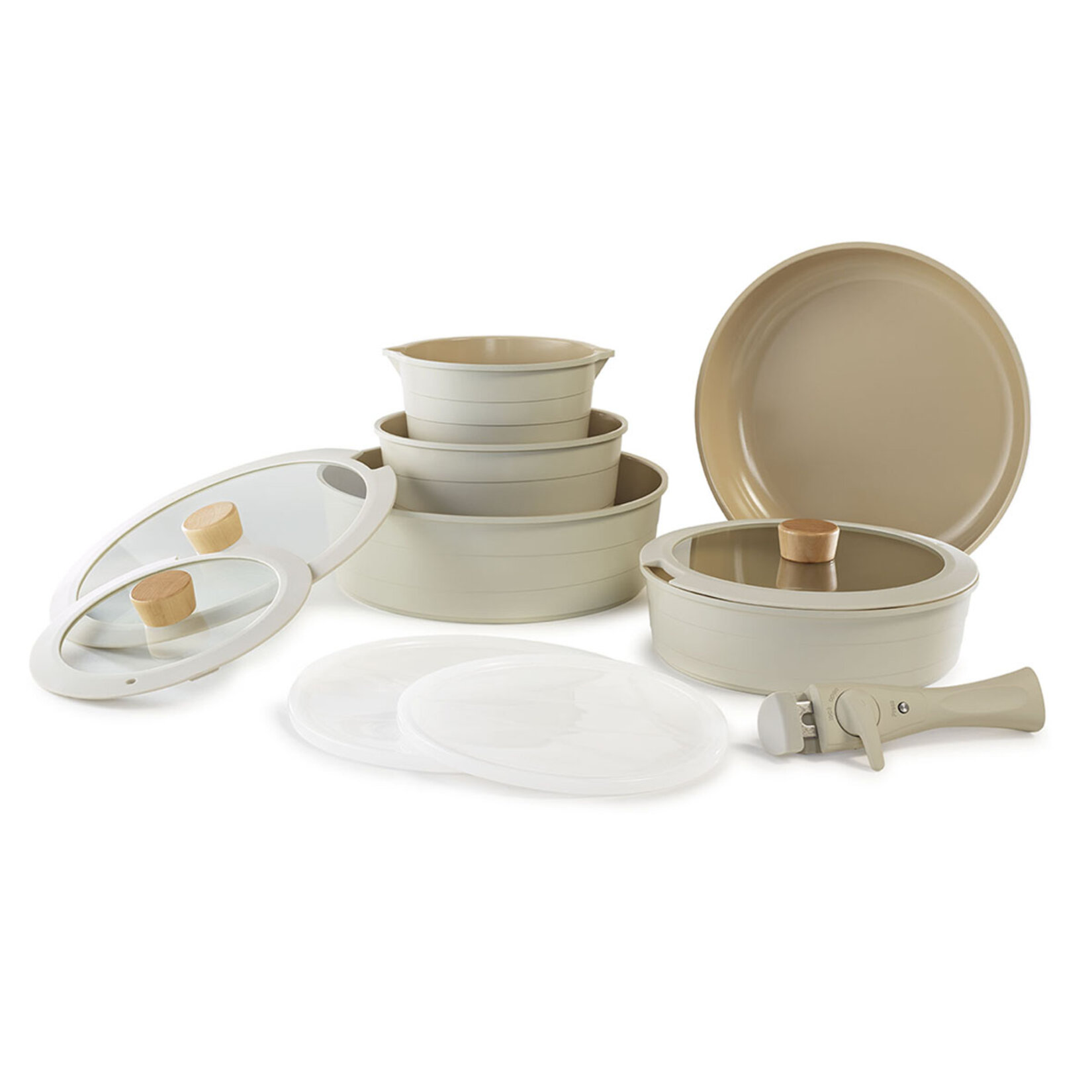 Neoflam Midas Büyük Set Bej Induction 11 Parça