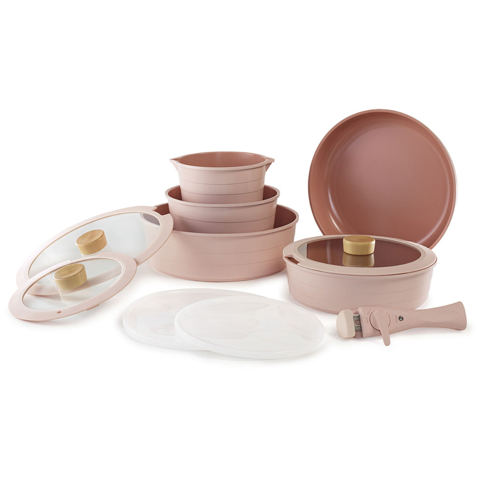 Neoflam Midas Büyük Set Pembe Induction 11 Parça