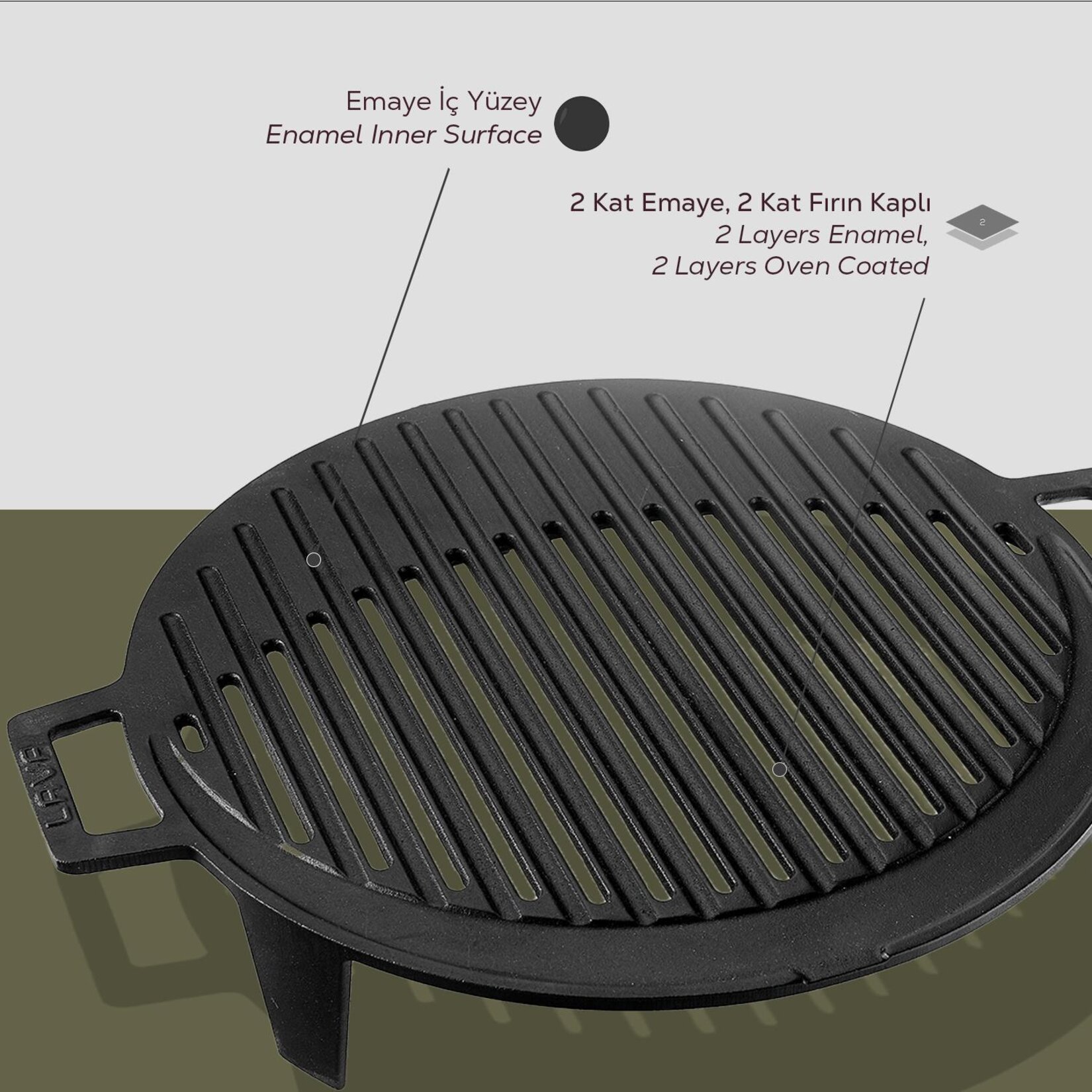 Lava Mangal Izgarası Yuvarlak Çap:37 Cm - Görsel 4