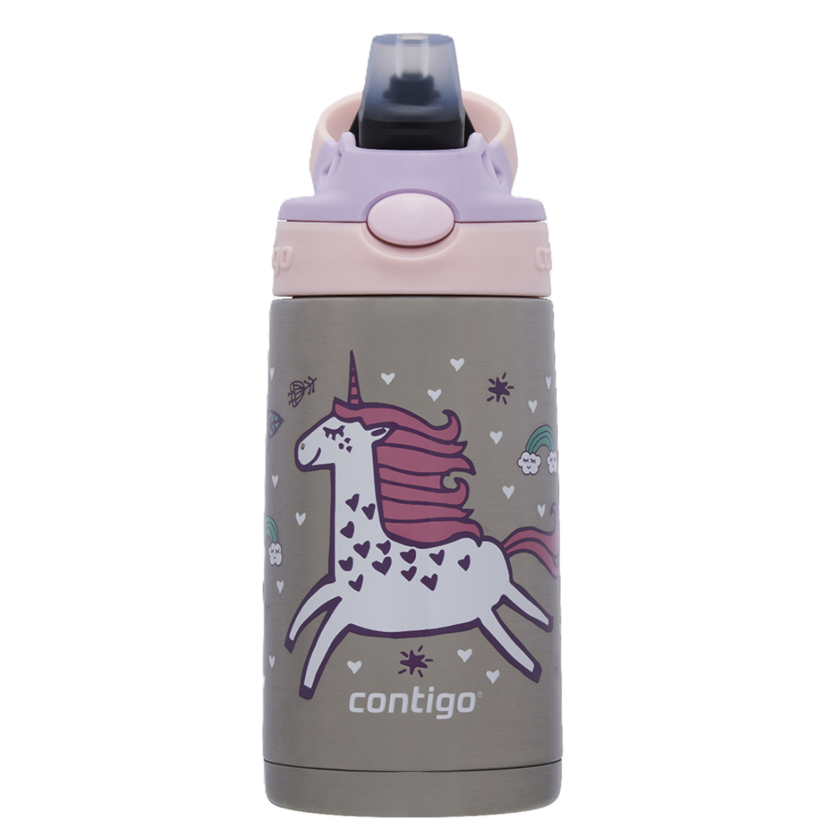 Contigo Gizmo Flip Unicorn Çelik Çocuk Suluğu Pembe 380 Ml - Görsel 1