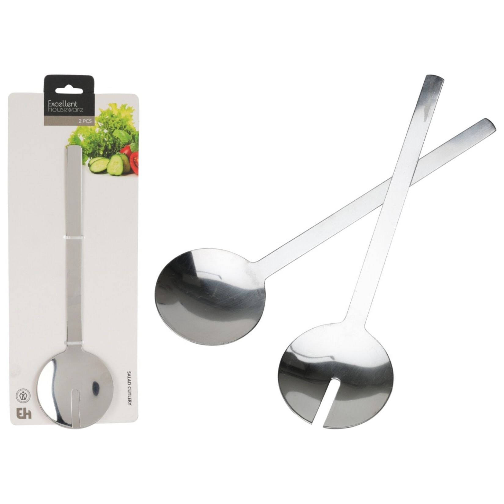 Excellent Houseware Paslanmaz Çelik Salata Servis - Görsel 2