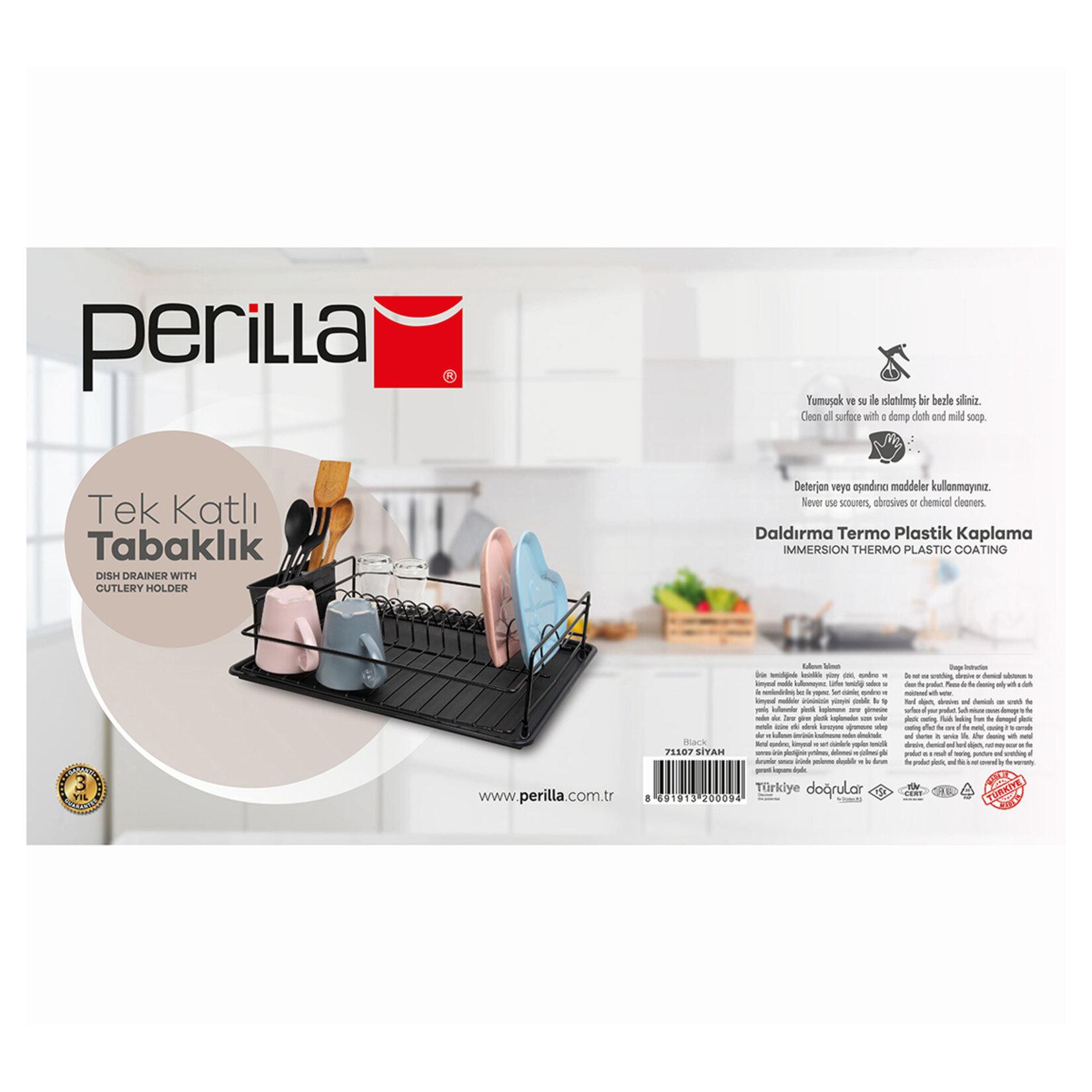 Perilla Tek Katlı Metal Tabaklık - Görsel 2