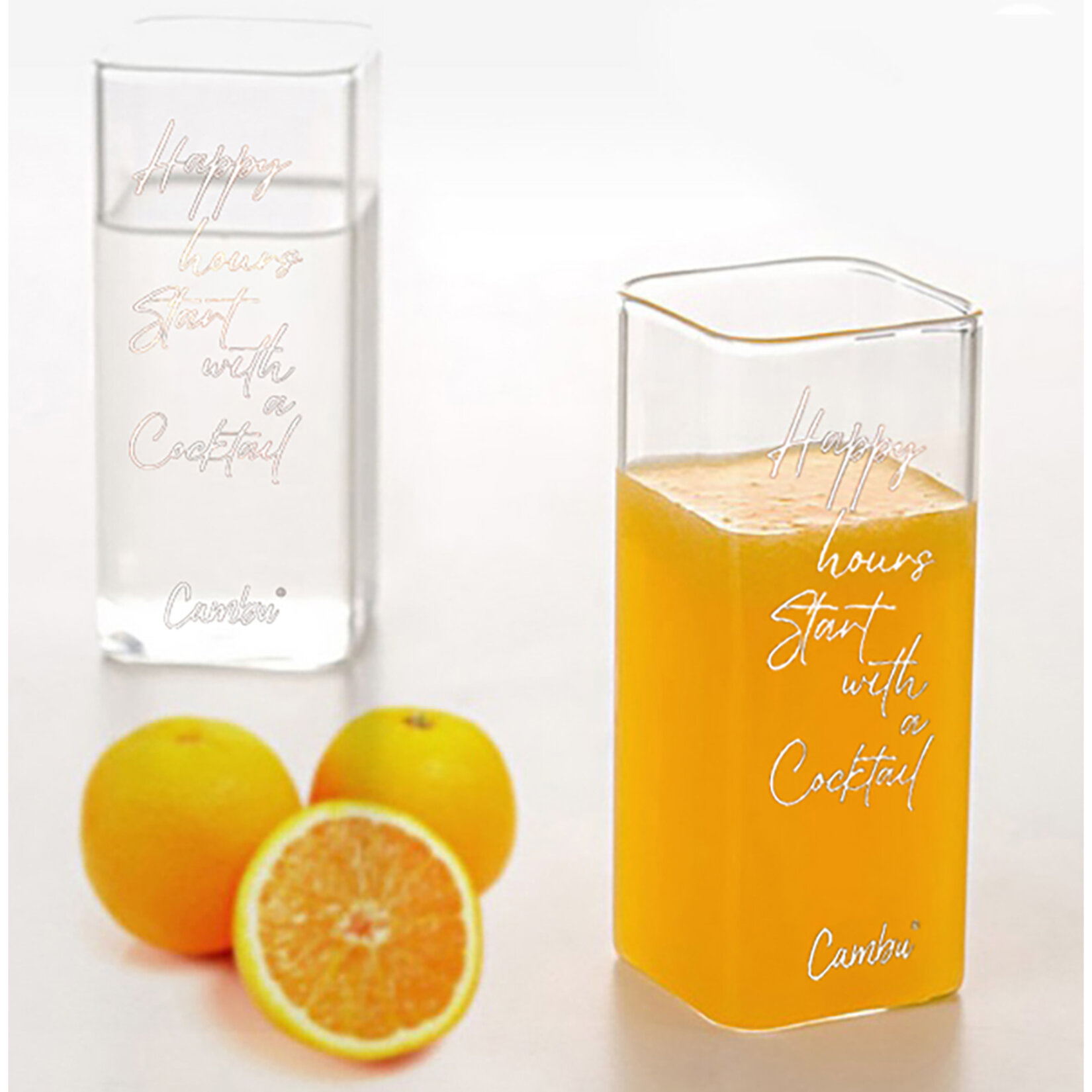 Cambu Motto Borosilikat Kare Bardak 350 Ml - Görsel 1