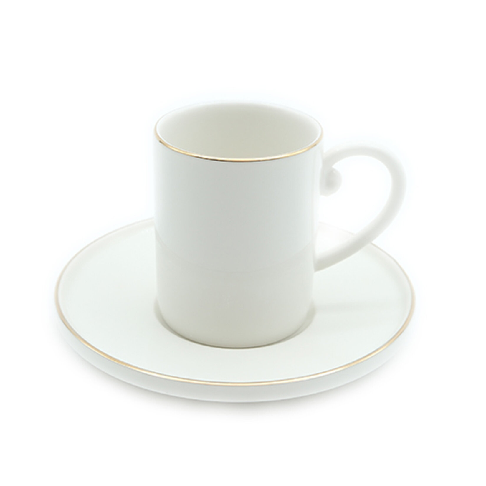 Tulu Porselen 2'li Kahve Fincan Takımı - Gold