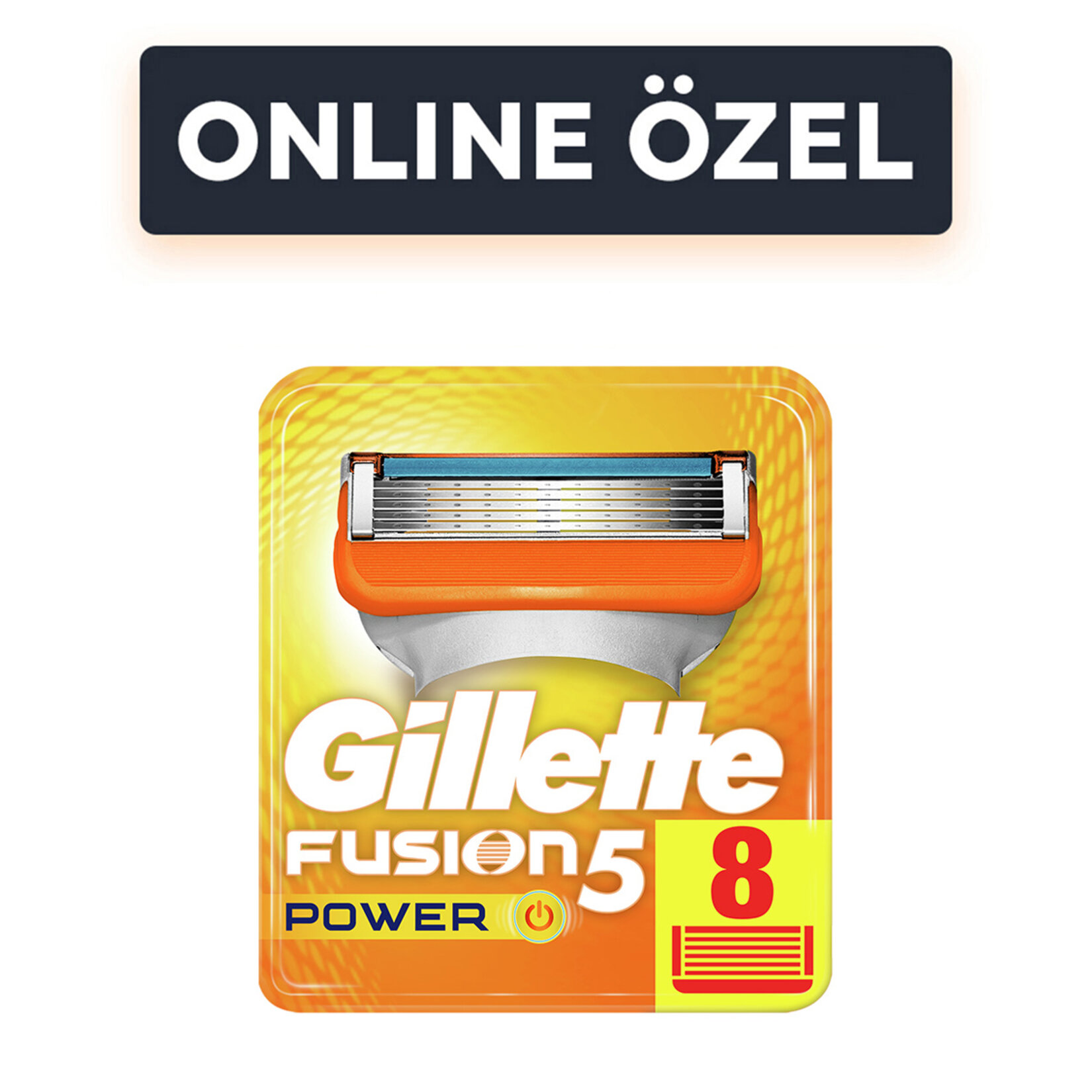 Gillette Fusion Power Yedek Tıraş Bıçağı 8'li Karton Paket - Görsel 1