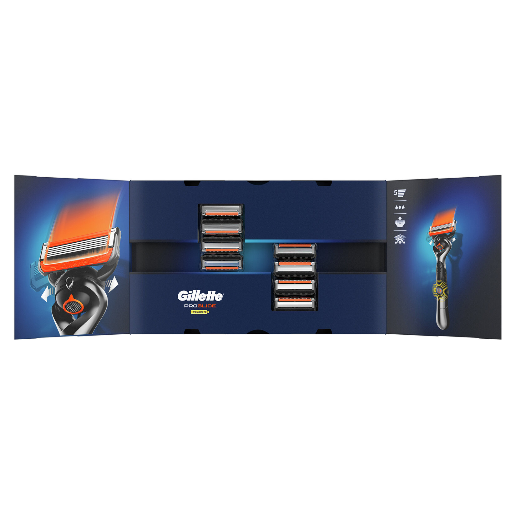 Gillette Fusion ProGlide Power 8 Adet Yedek Tıraş Bıçağı Karton Paket - Görsel 2