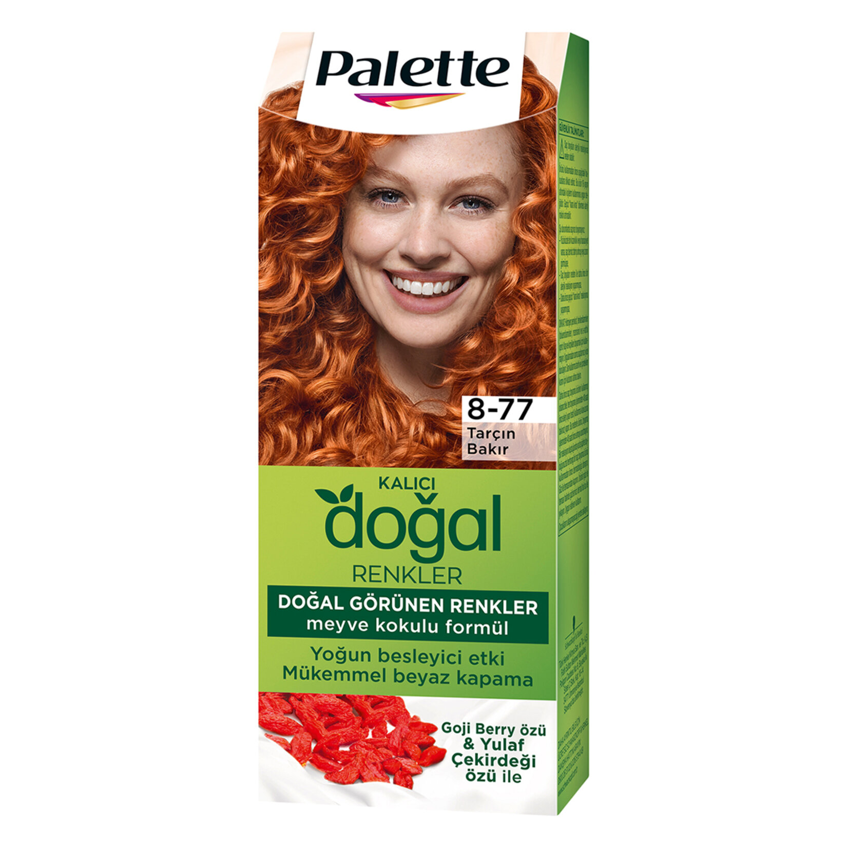 Palette Kalıcı Doğal Renkler 8-77 Tarçın Bakır Saç Boyası 110 Ml - Görsel 1