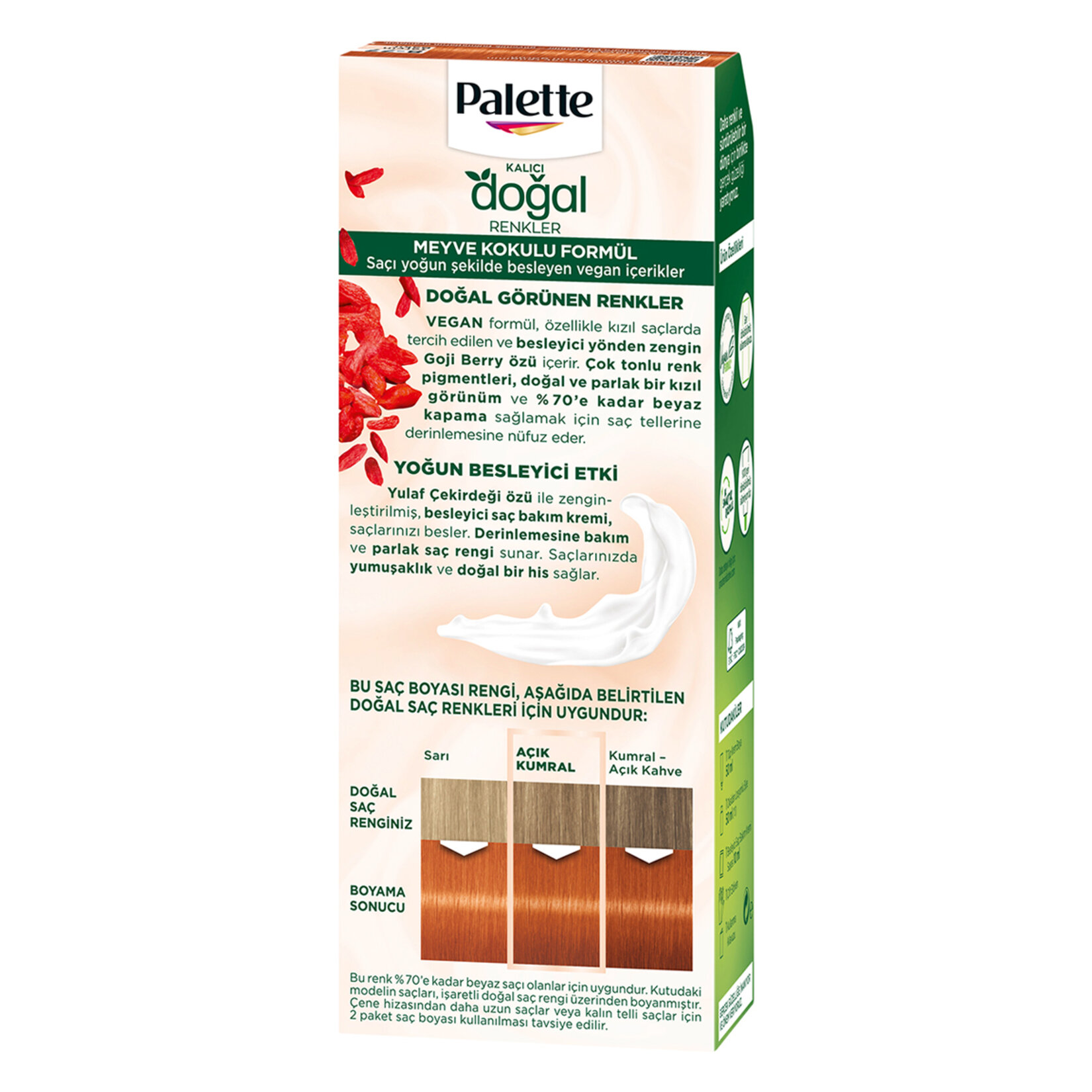 Palette Kalıcı Doğal Renkler 8-77 Tarçın Bakır Saç Boyası 110 Ml - Görsel 2