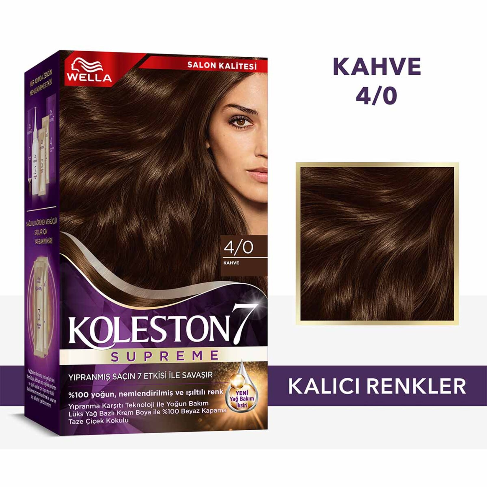 Koleston Supreme Saç Boyası 4/0 Kahve 135 Ml - Görsel 2