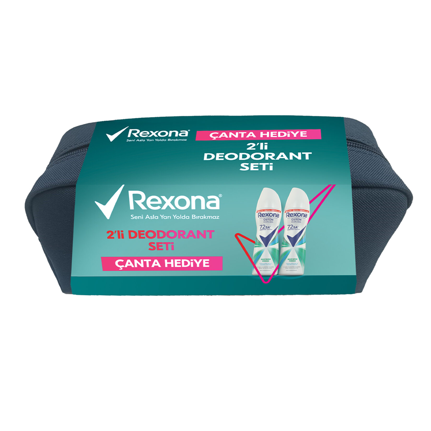 Rexona Shower Fresh Deodorant 2x150Ml+ Çanta Seti
