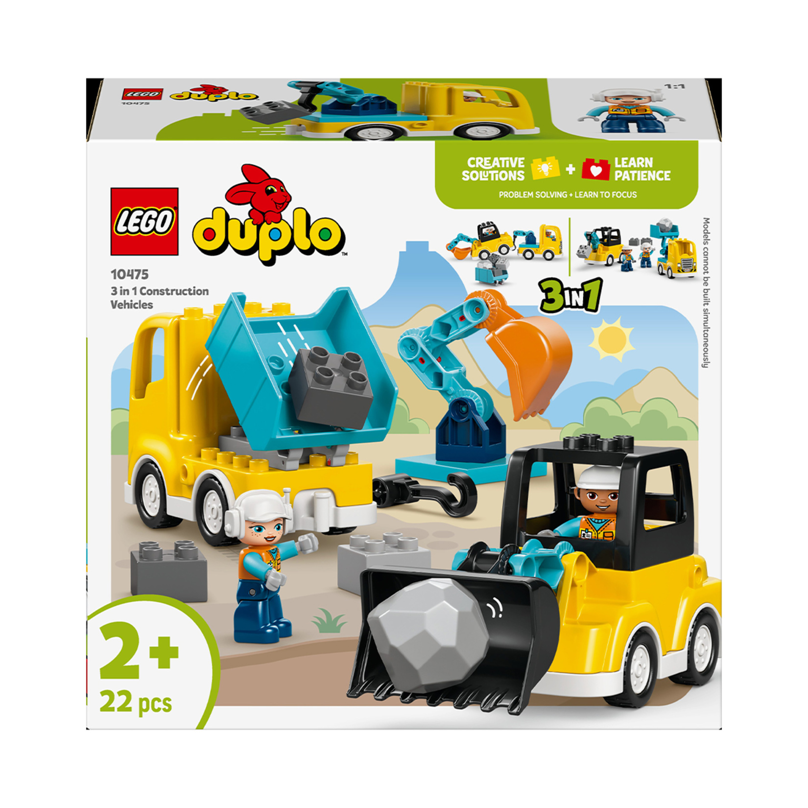 Lego 10475 Duplo Kasabası 3ü1 Arada İnşaat Araçlar - Görsel 1