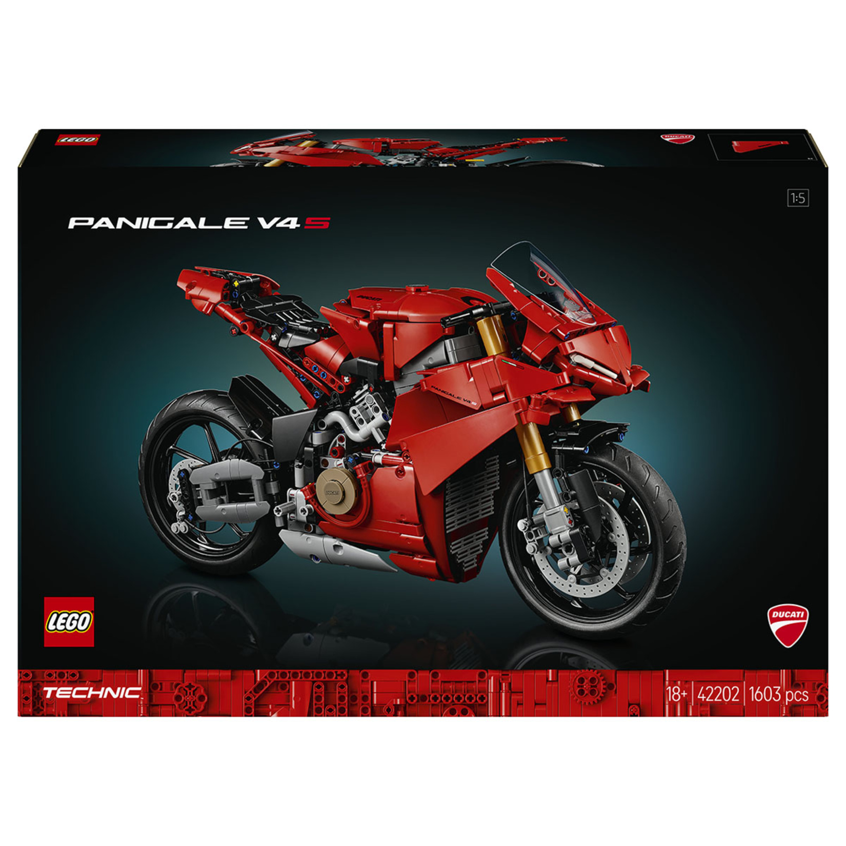 Lego Technic 42202 Ducati Panigale V4 S Motosiklet - Görsel 1