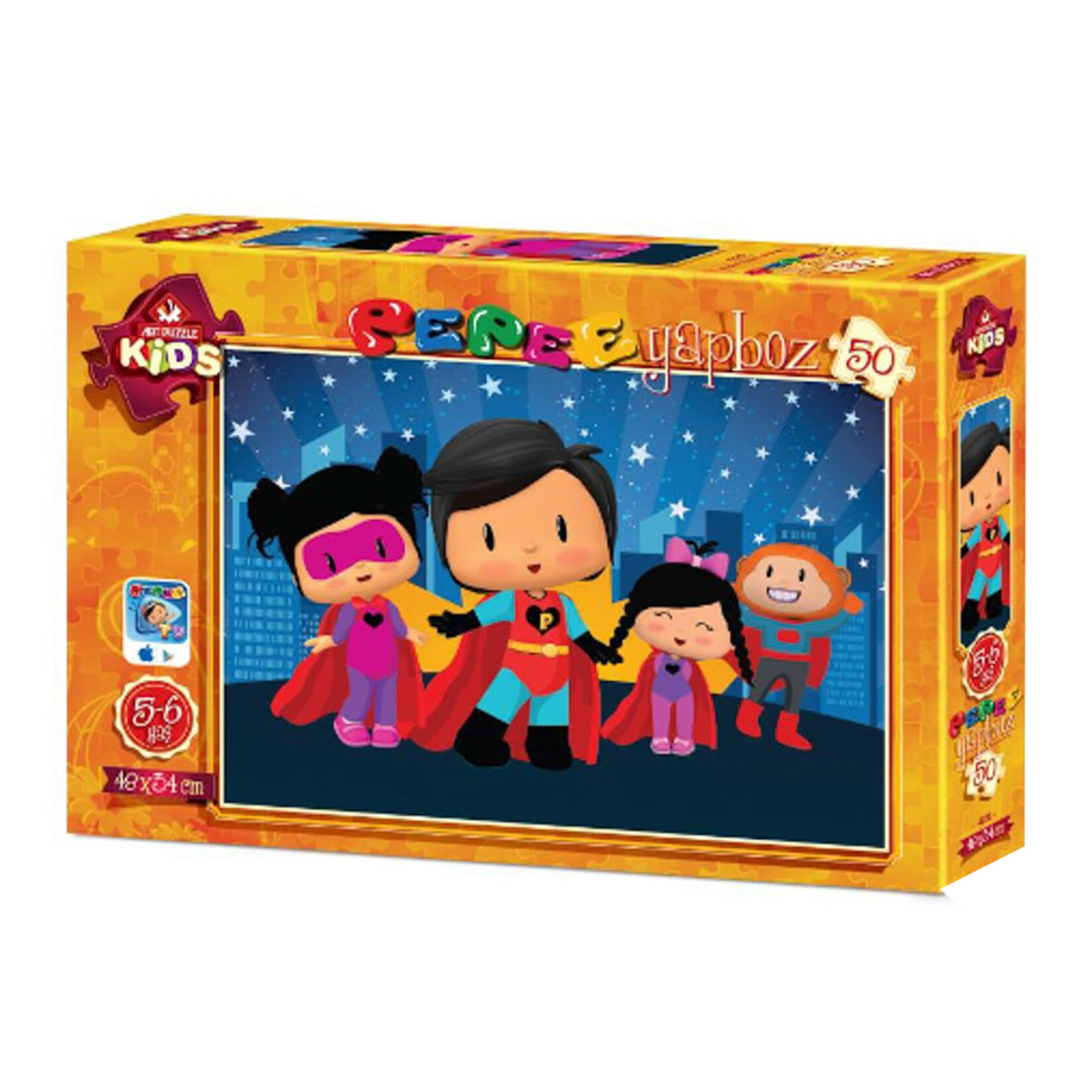 Art Kids 50 Parça Pepee Süper Kahraman Puzzle