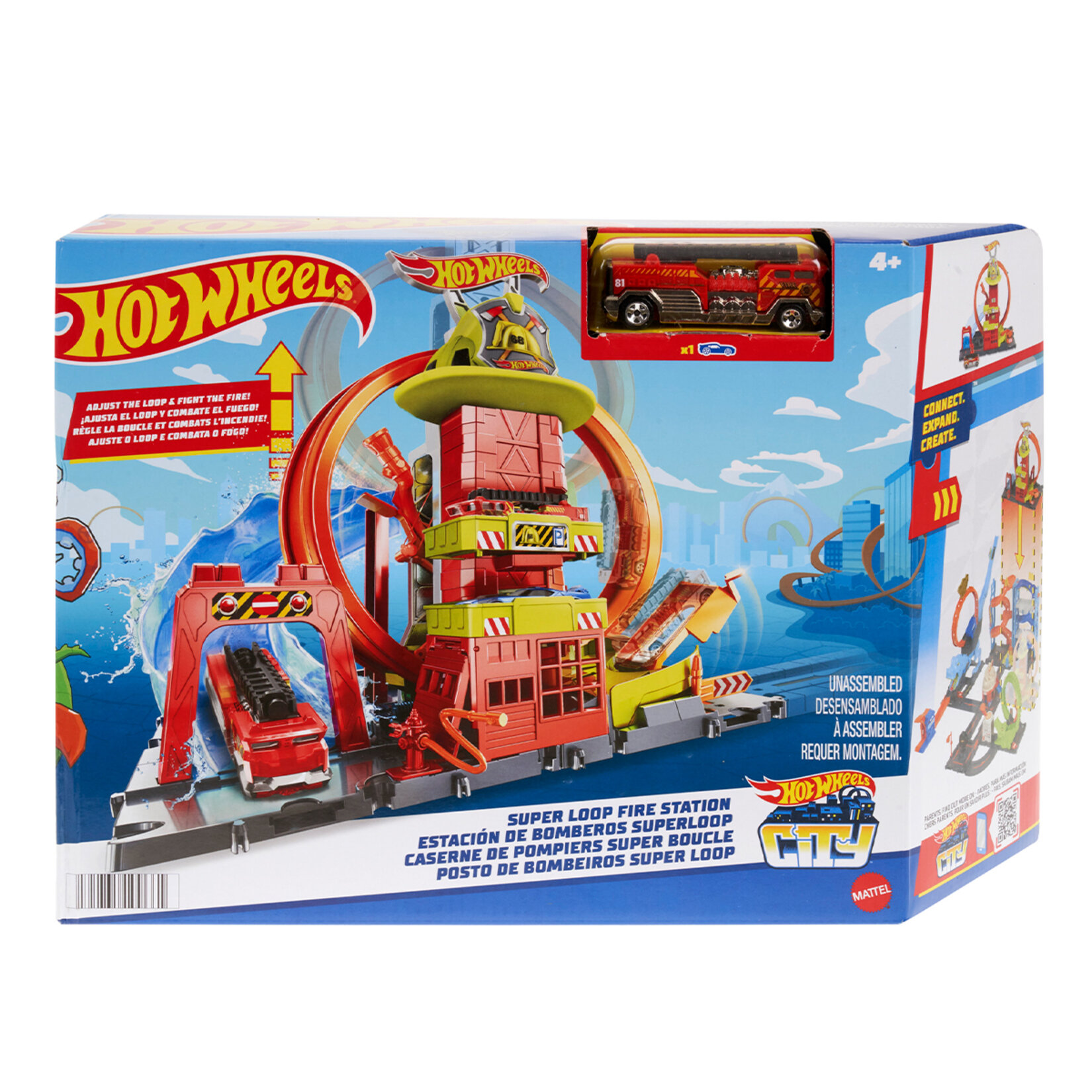 Hot Wheels Çember Pistli İtfaiye İstasyonu