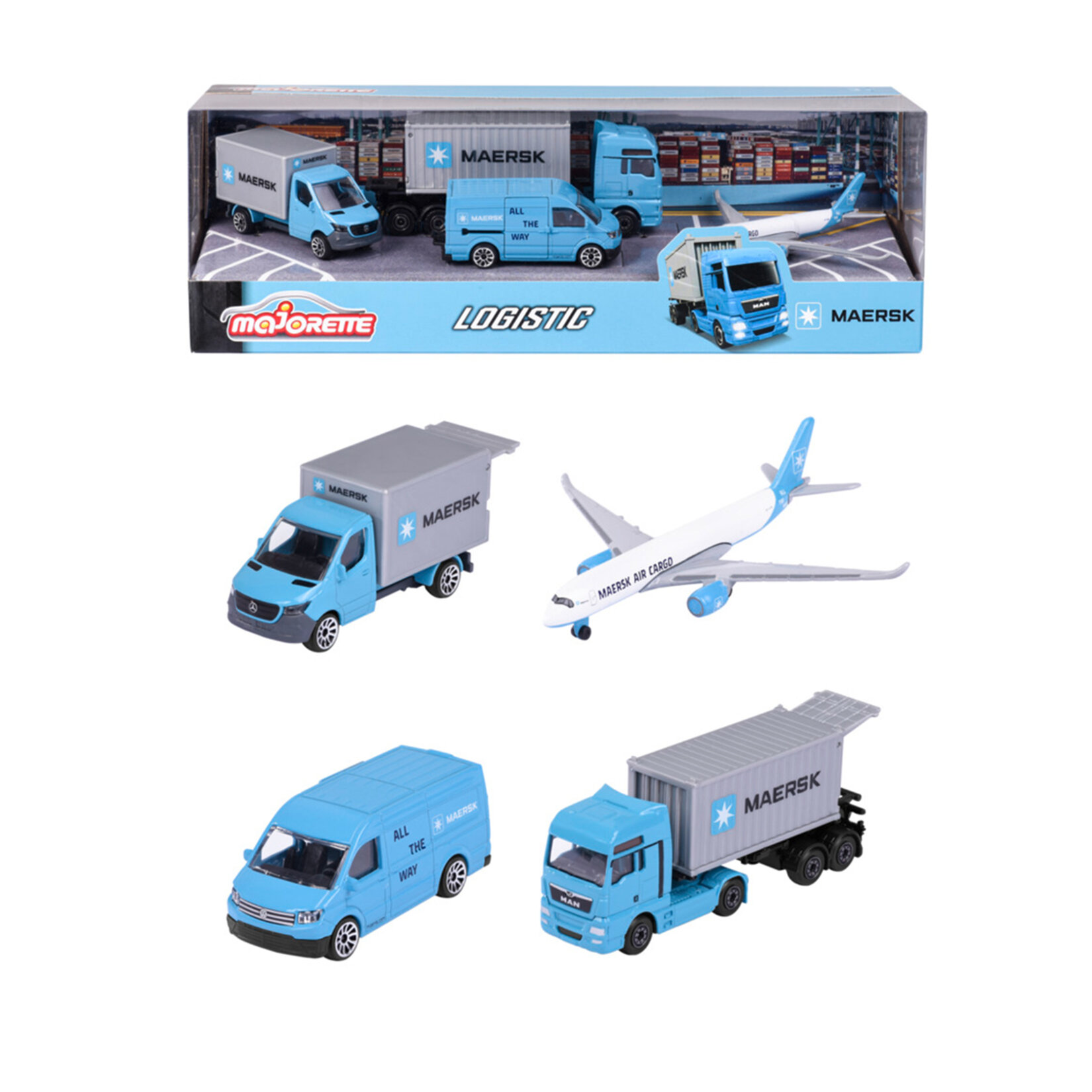 Majorette 212057290 Maersk 4'lü Hediye Seti