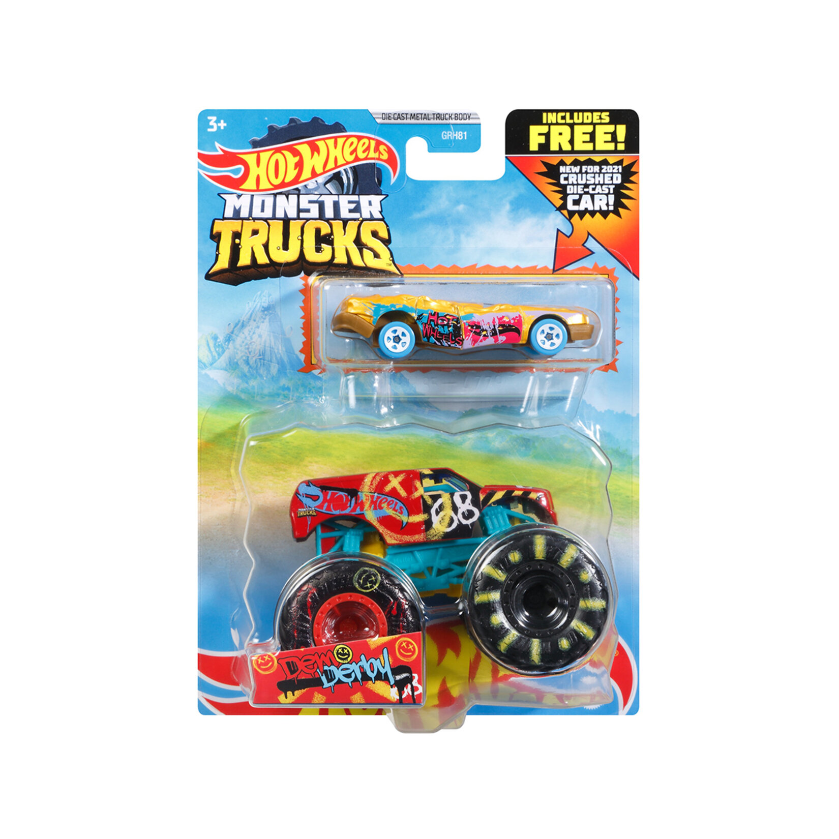 Hot Wheels Monster Trucks İkili Araba Paketi - Görsel 2