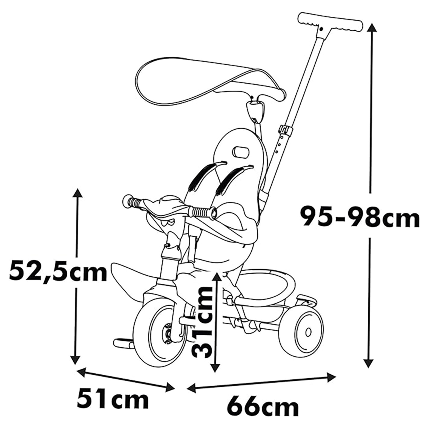Smoby 741403 Baby Balade Üç Tekerlekli Bisiklet - Görsel 3