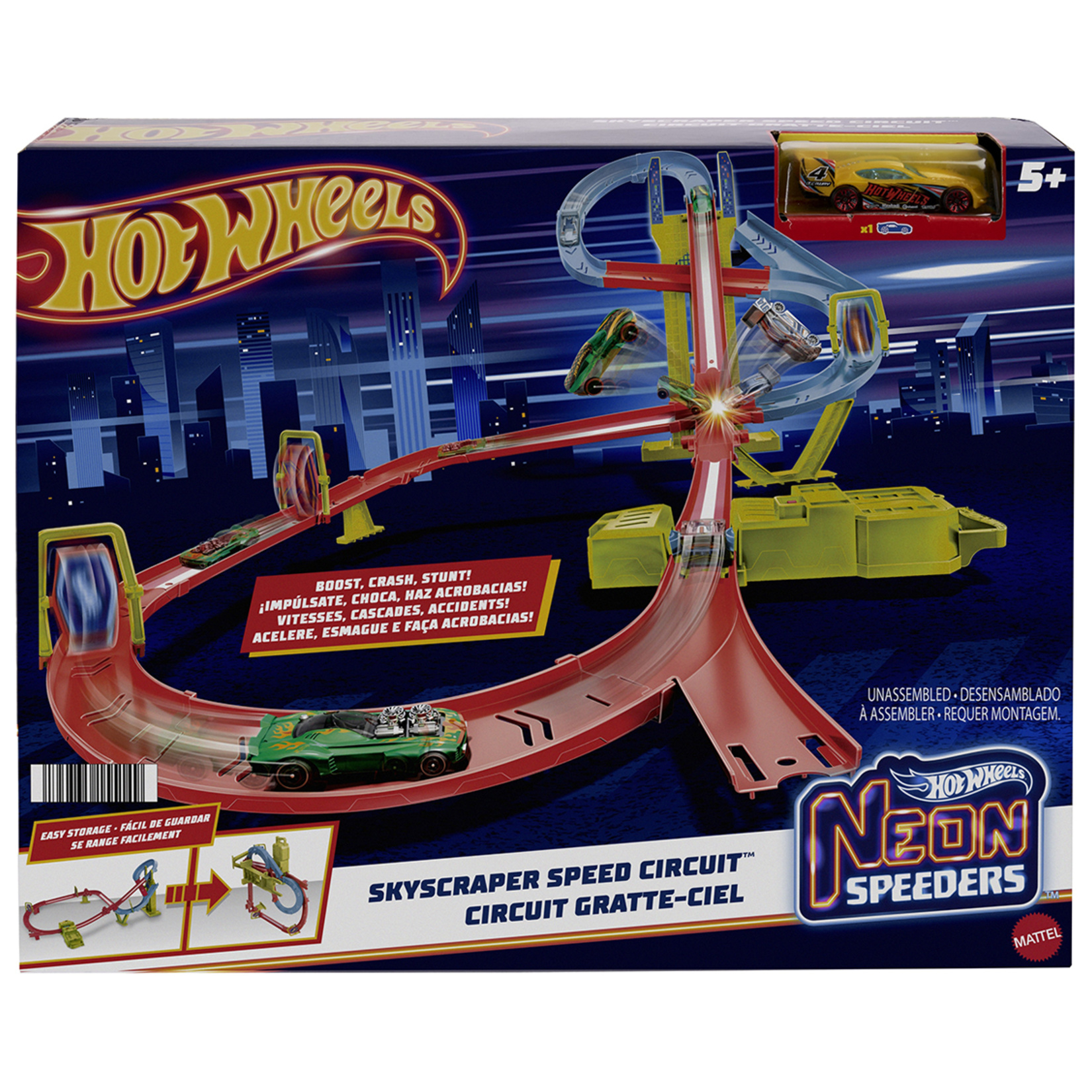 Hot Wheels Neon Yarışlar Çoklu Yarış Heyecanı - Görsel 1