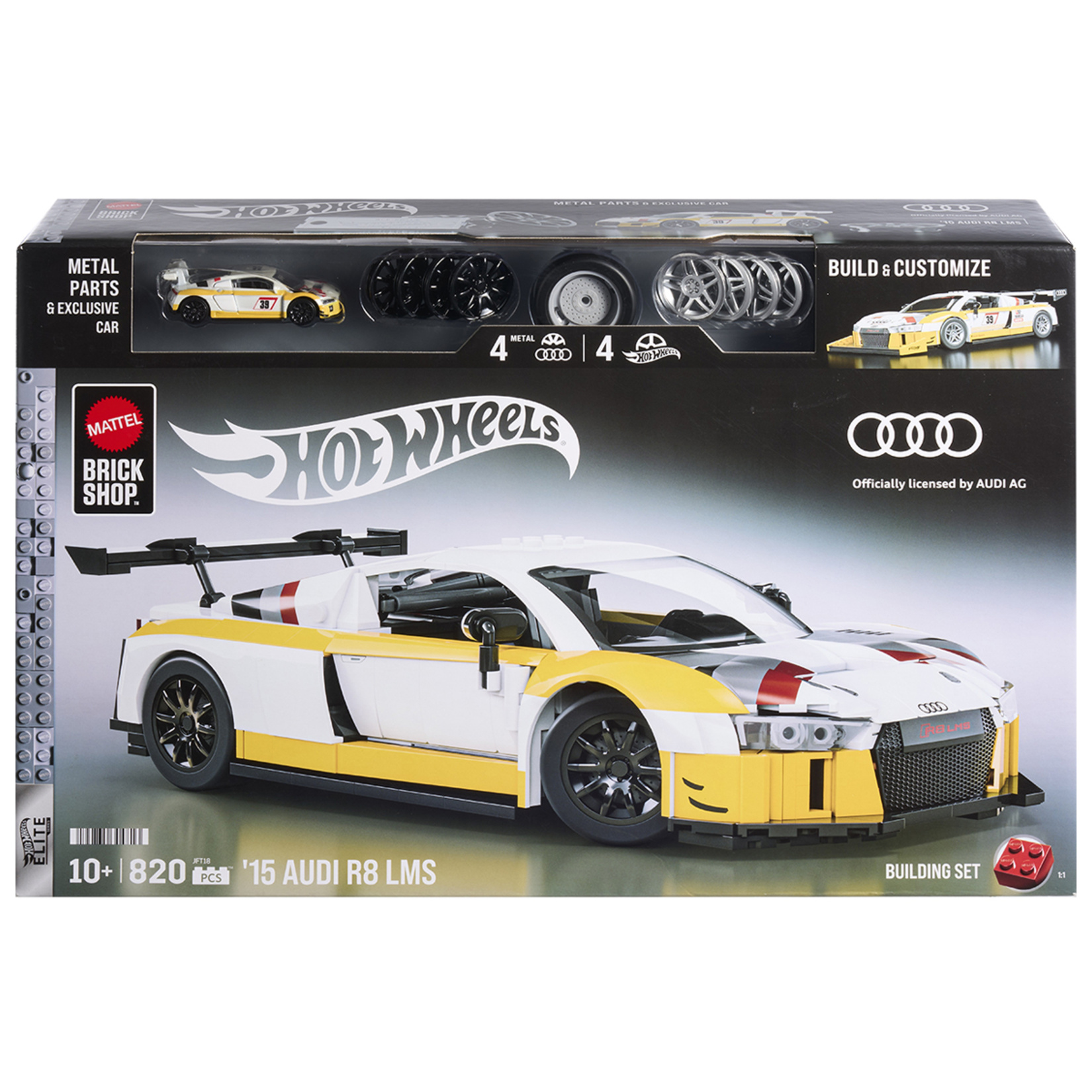 Mattel Brick Shop Hot Wheels Elite Serisi-15 Audi RS LMS - Görsel 1