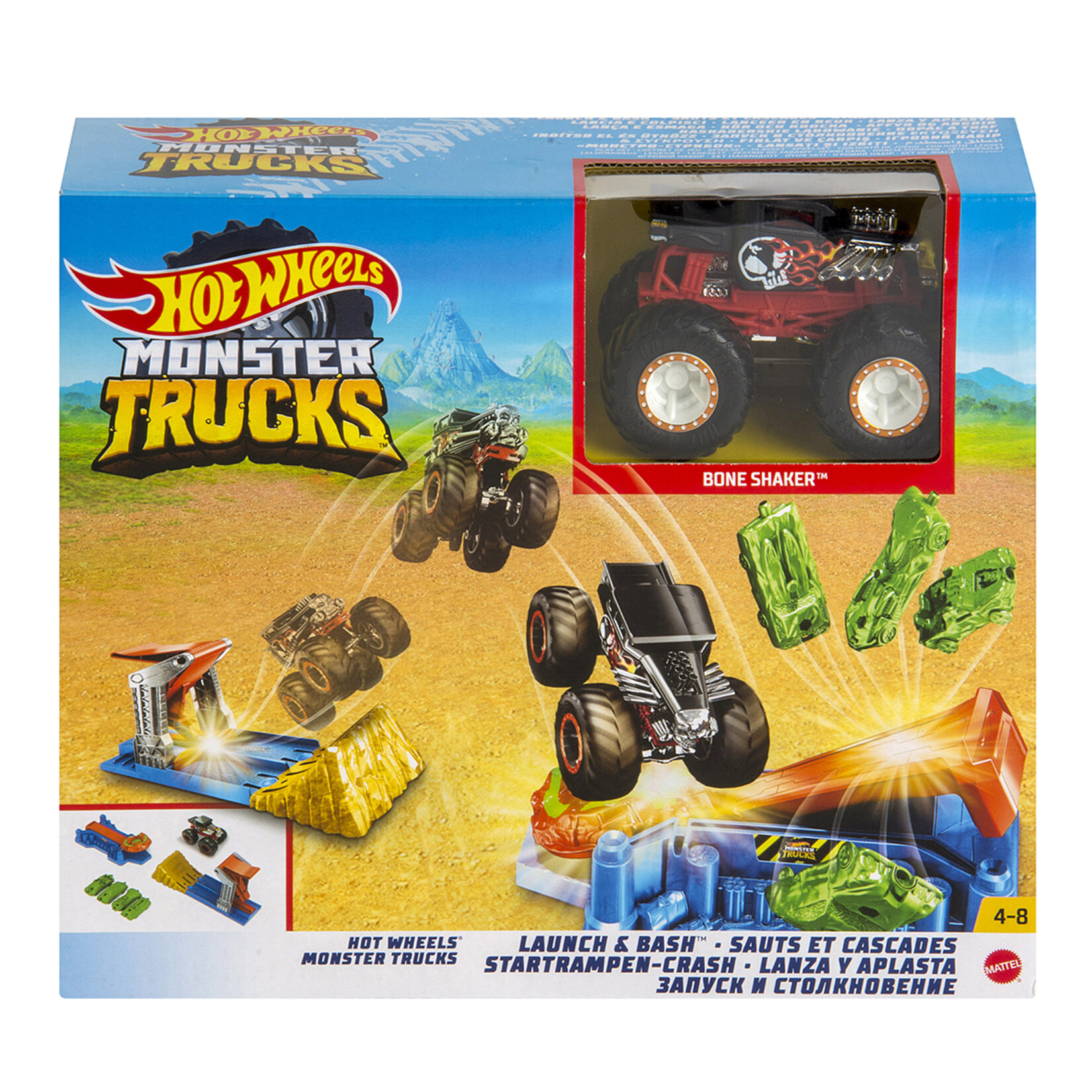 Hot Wheels Monster Trucks Fırlat Ve Çarpış Oyuncak Set
