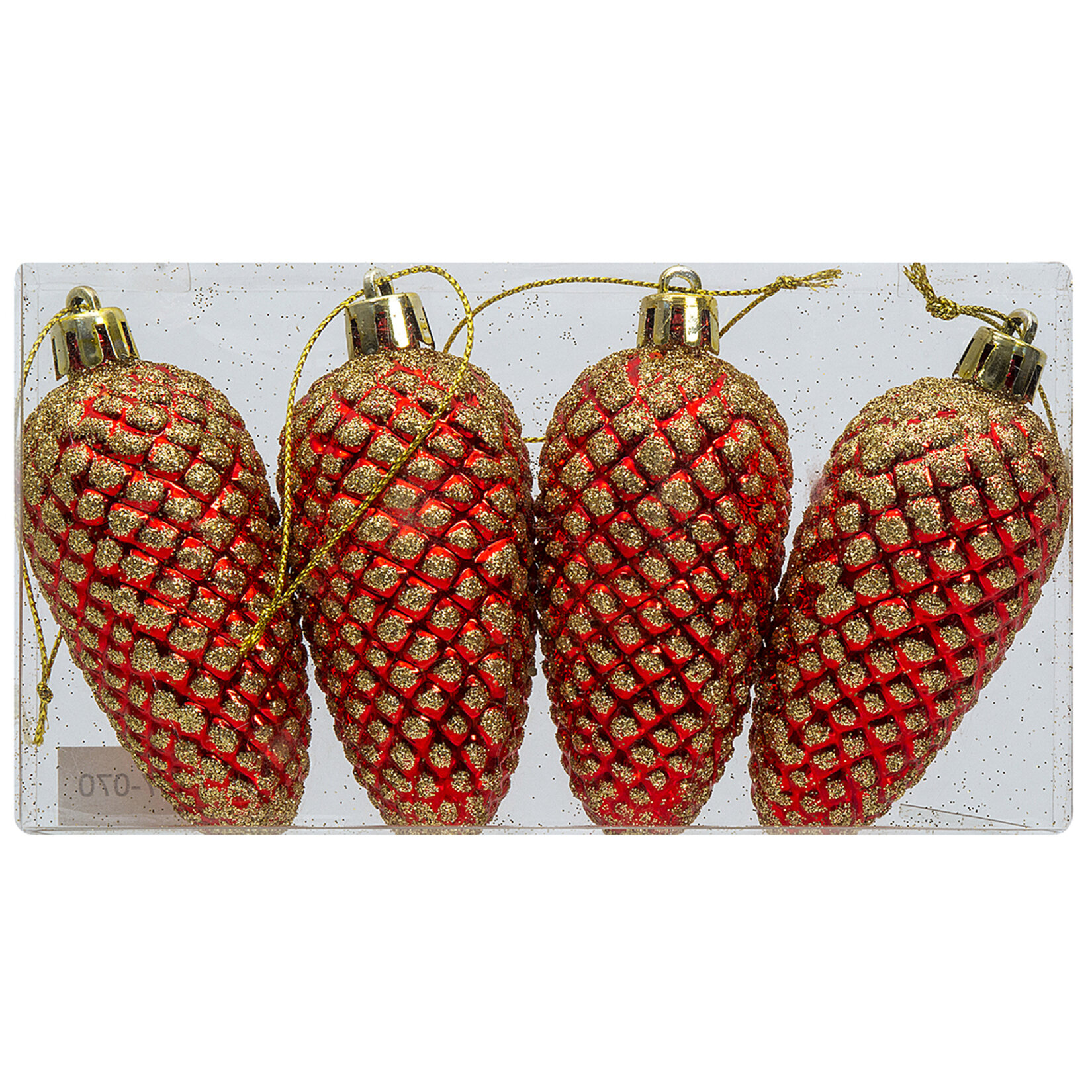 Snow Angels 4 Lü Yılbaşı Süsü Kozalak - Görsel 1