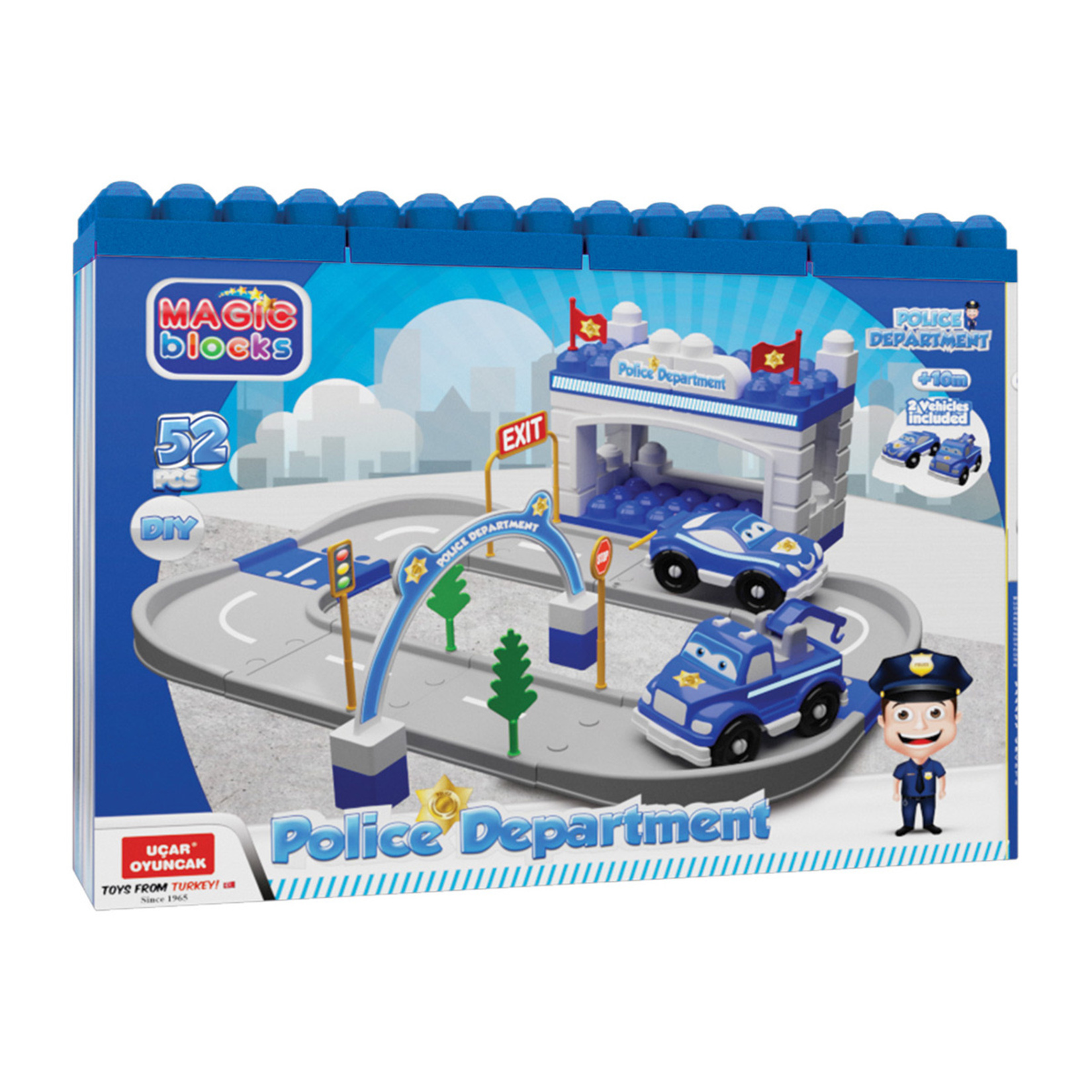 Uçar Oyuncak Magic Block Polis Seti 52 Parça