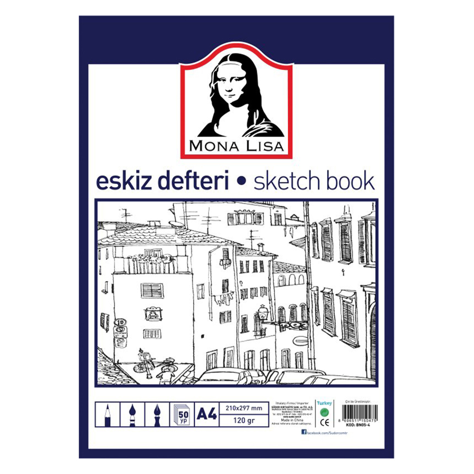 Mona Lisa Eskiz Defteri 120 G 50 Yaprak