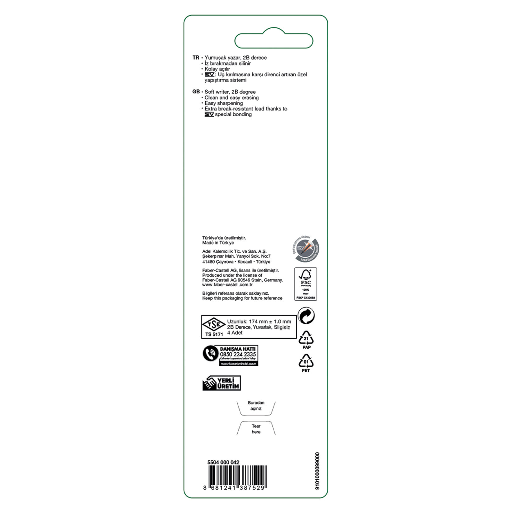 Faber Castell Flowers Kurşun Kalem 2B 4'lü - Görsel 2