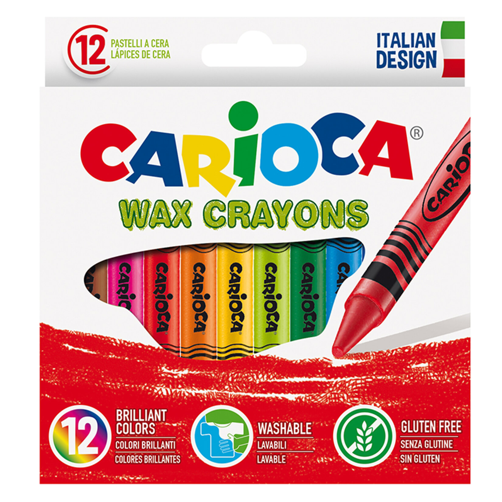 Carioca Wax Yıkanabilir Pastel Boya Kalemi 12'li