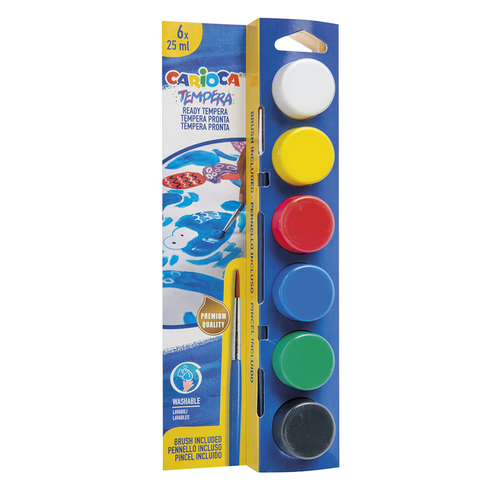 Carioca Tempera Suluboya Süper Yıkanabilir Fırçalı