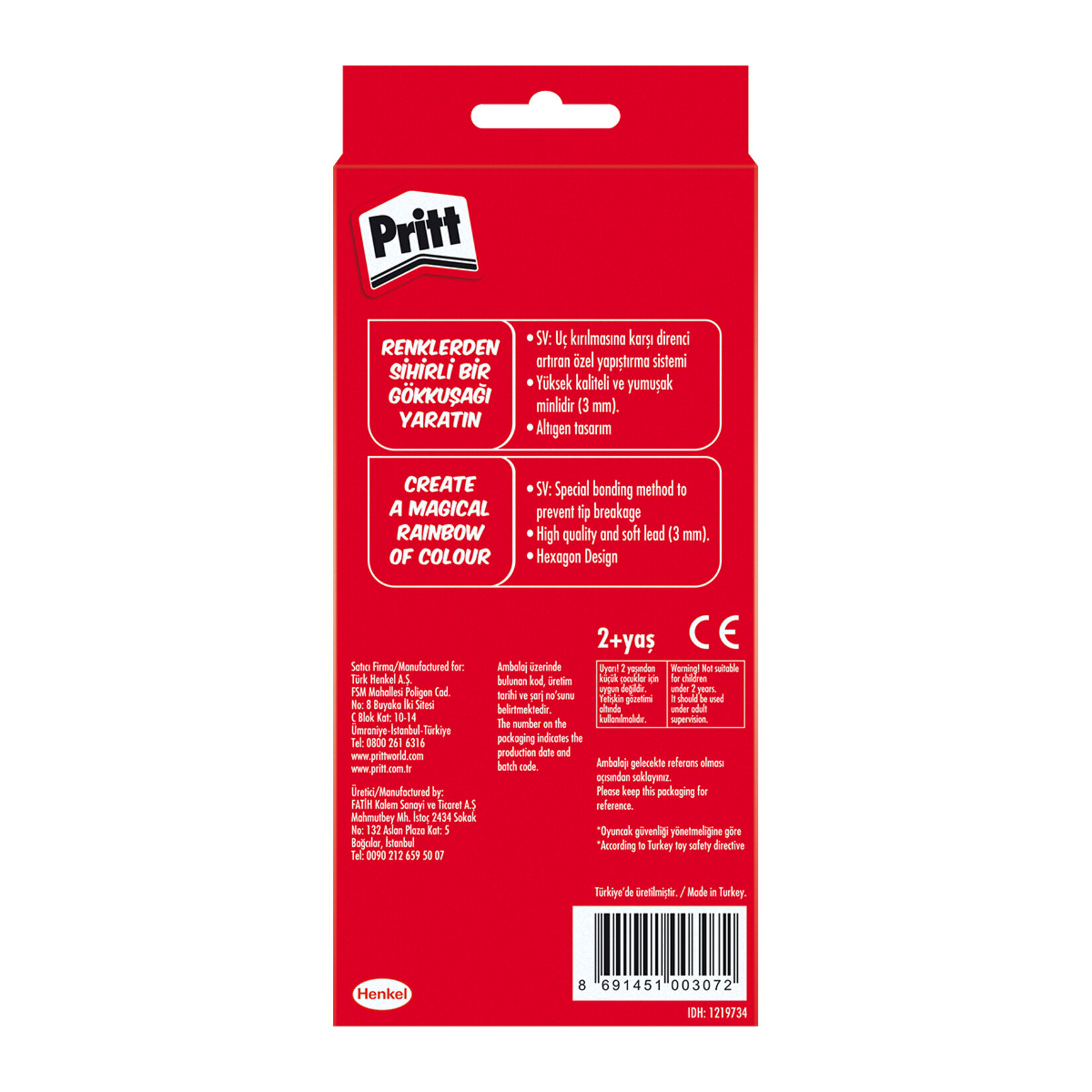 Pritt Karton Kutu Kuru Boya 12'li - Görsel 2