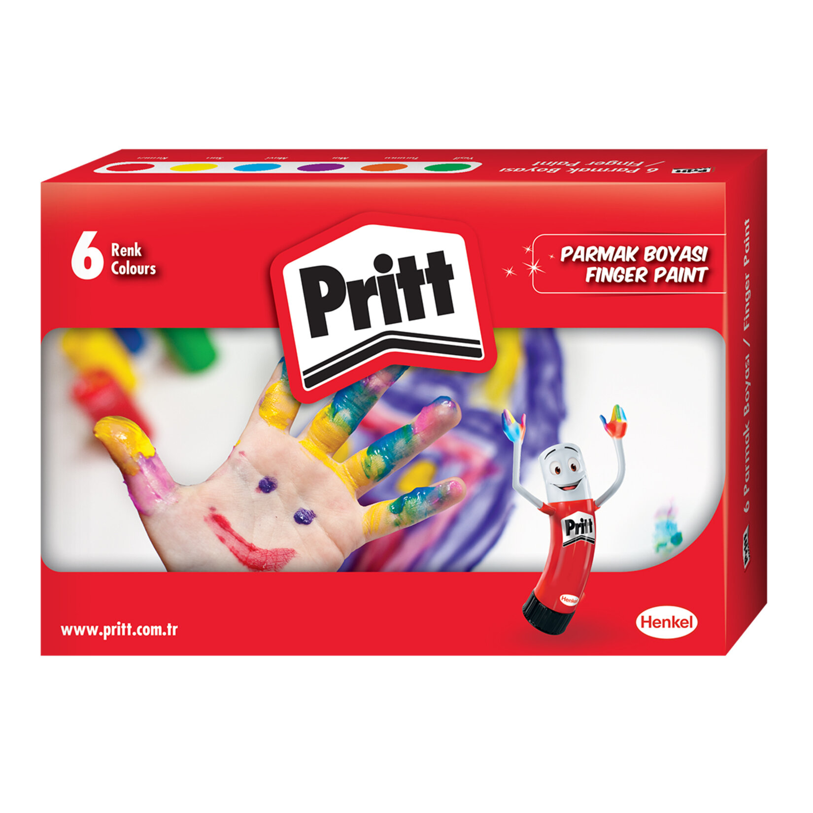 Pritt Parmak Boyası 6x30 ml - Görsel 1