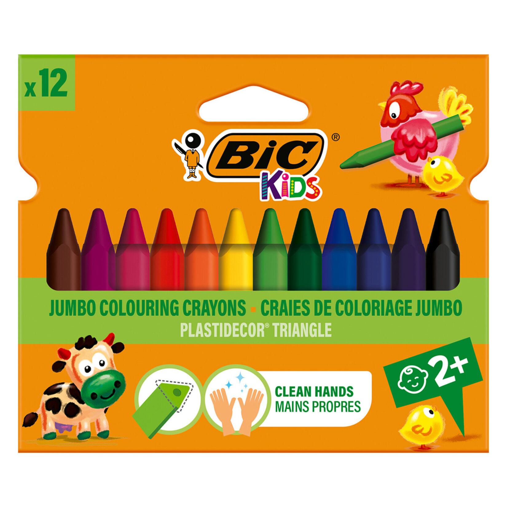 Bic Plastidecor Üçgen Pastel Boya 12'li