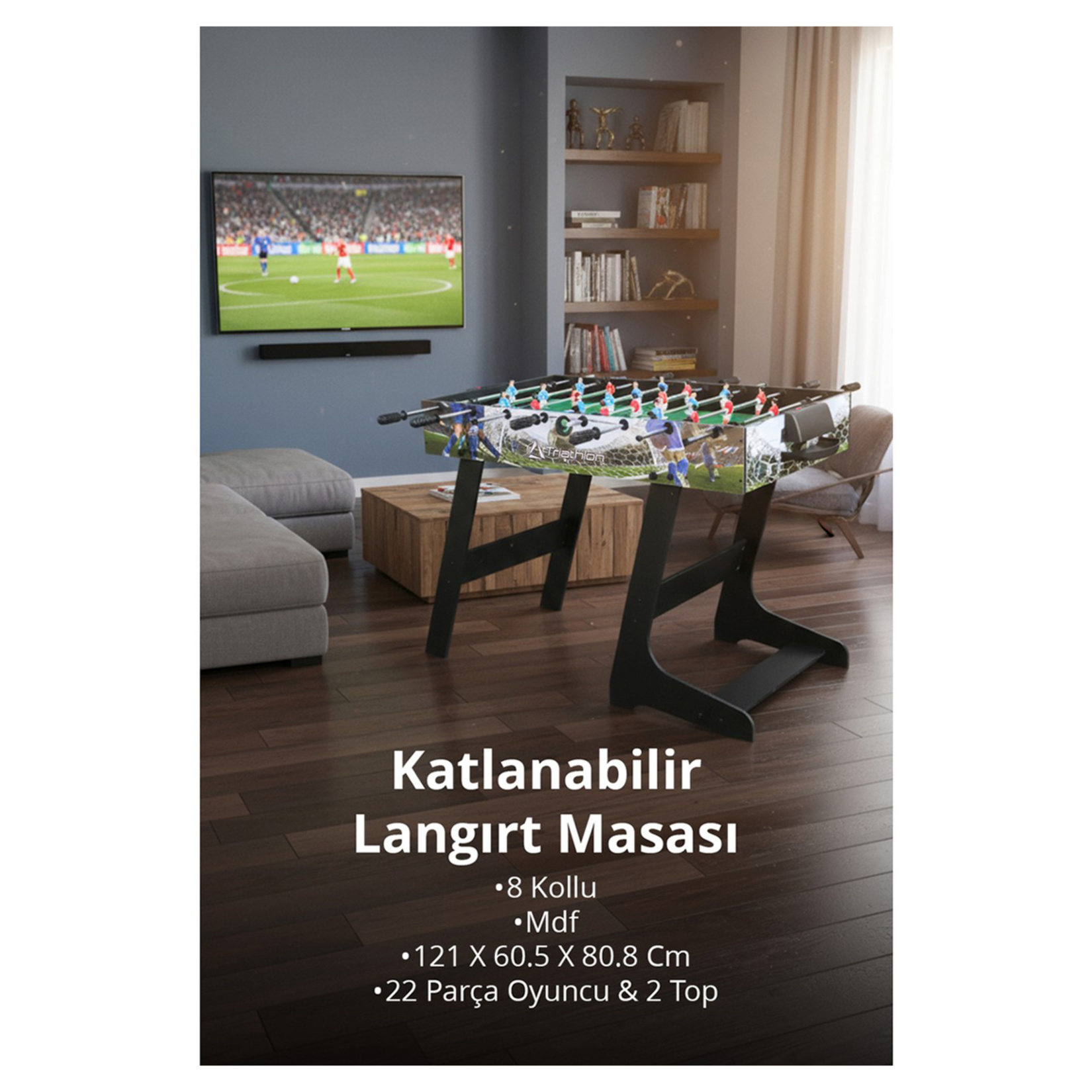 Triathlon T-217 Katlanabilir Langırt Masası - Görsel 3