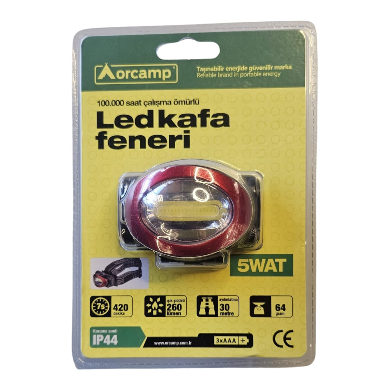 Orcamp OUT- 4200 Kafa Feneri (64 G - 260 Lümen) - Görsel 1